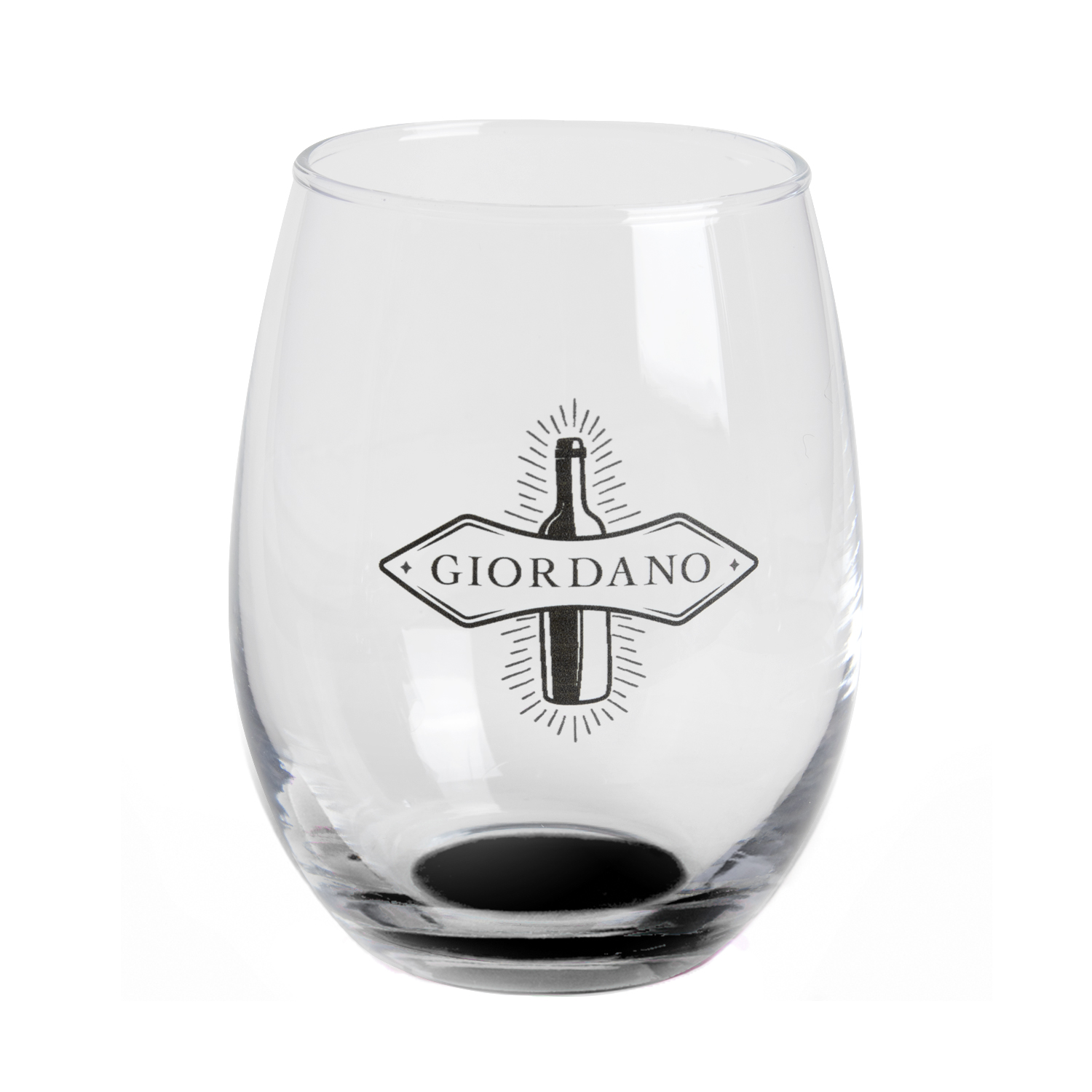 9 oz. Tulip Stemless Wine Glass (2 Color Imprint) 4