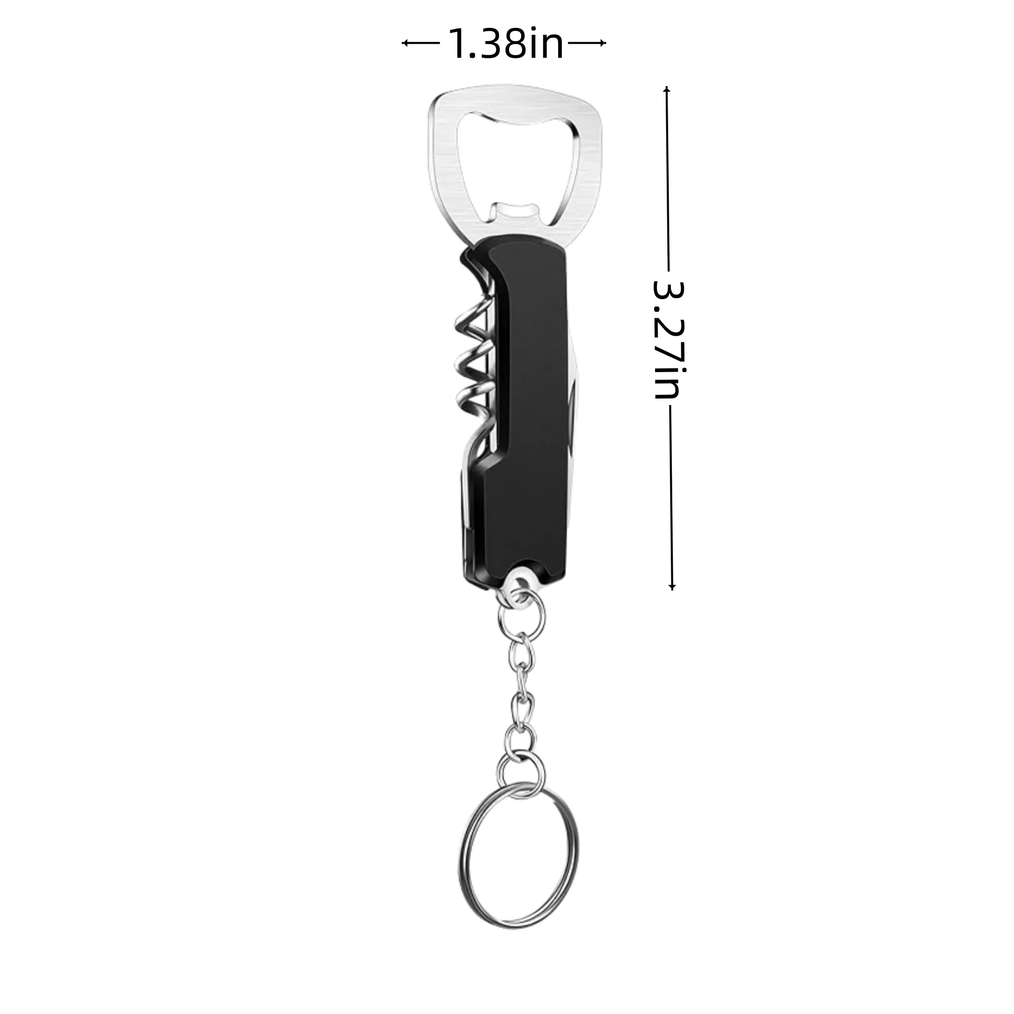Multifunctional Bottle Opener Keychain for Beer, Wine, Soda 1