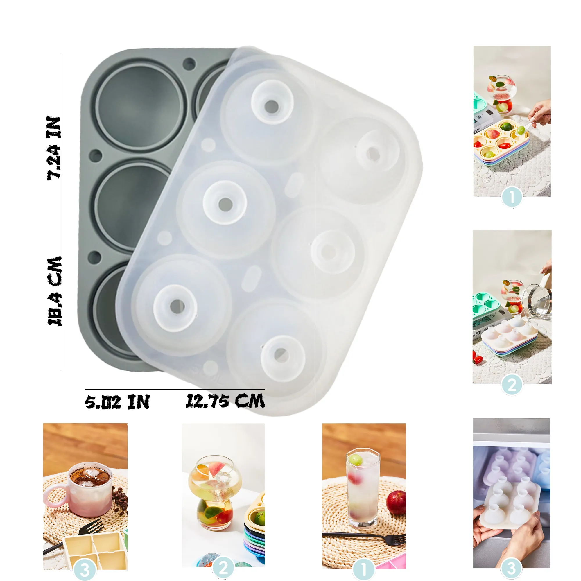 6-Cavity Ice Ball Mold 3