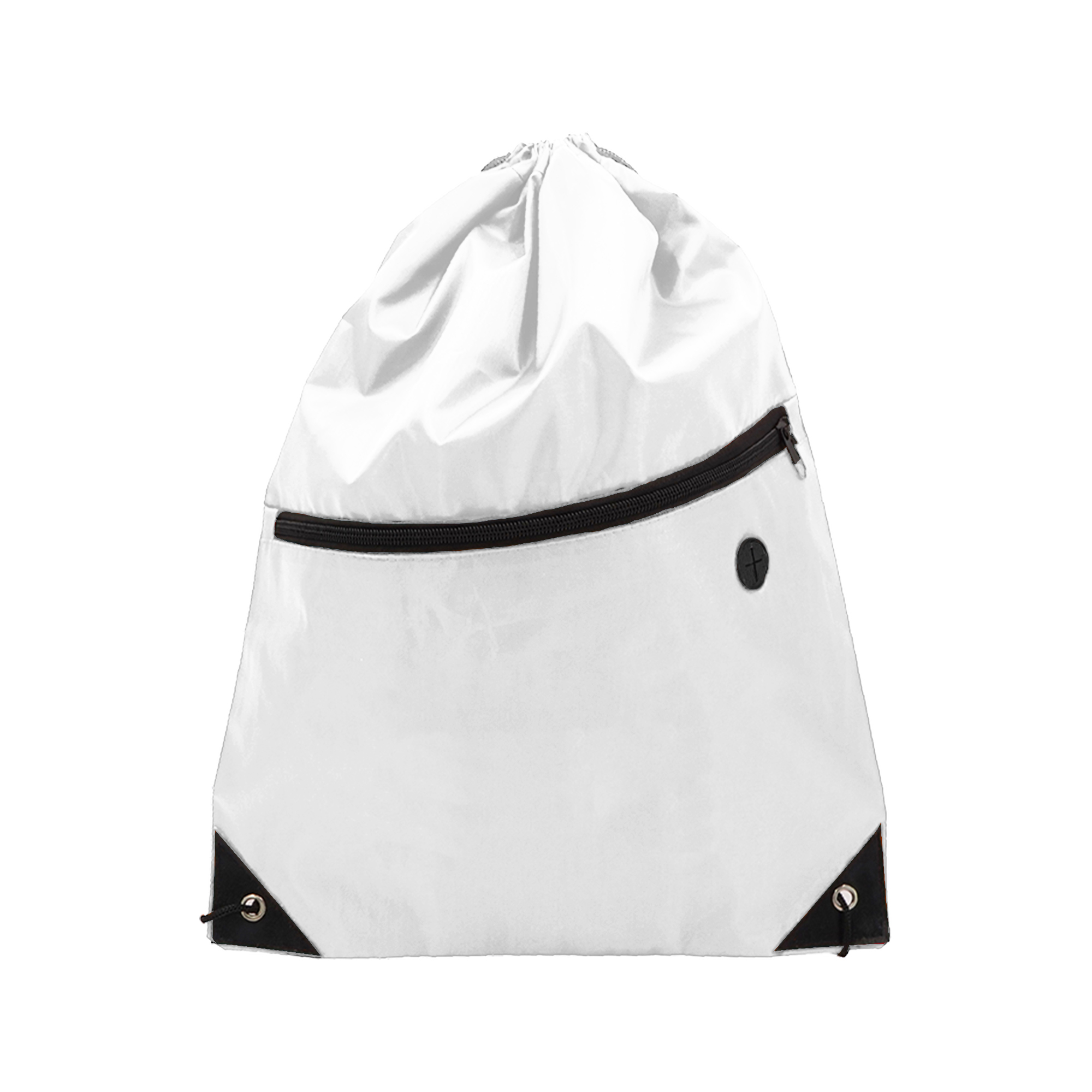 Foldable Drawstring Backpack with Zipper for Gym and Travel 1