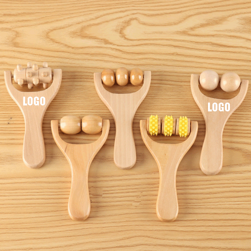 Wooden Massage Roller Tools/ Wood Massager Handheld Roller forBody Sculpting Tools 1