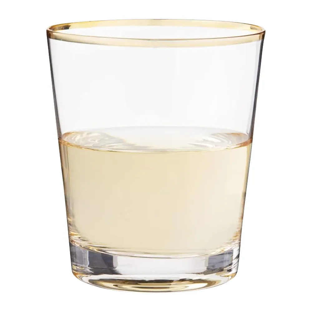 10oz. Gold Rimmed Lowball Glass 4