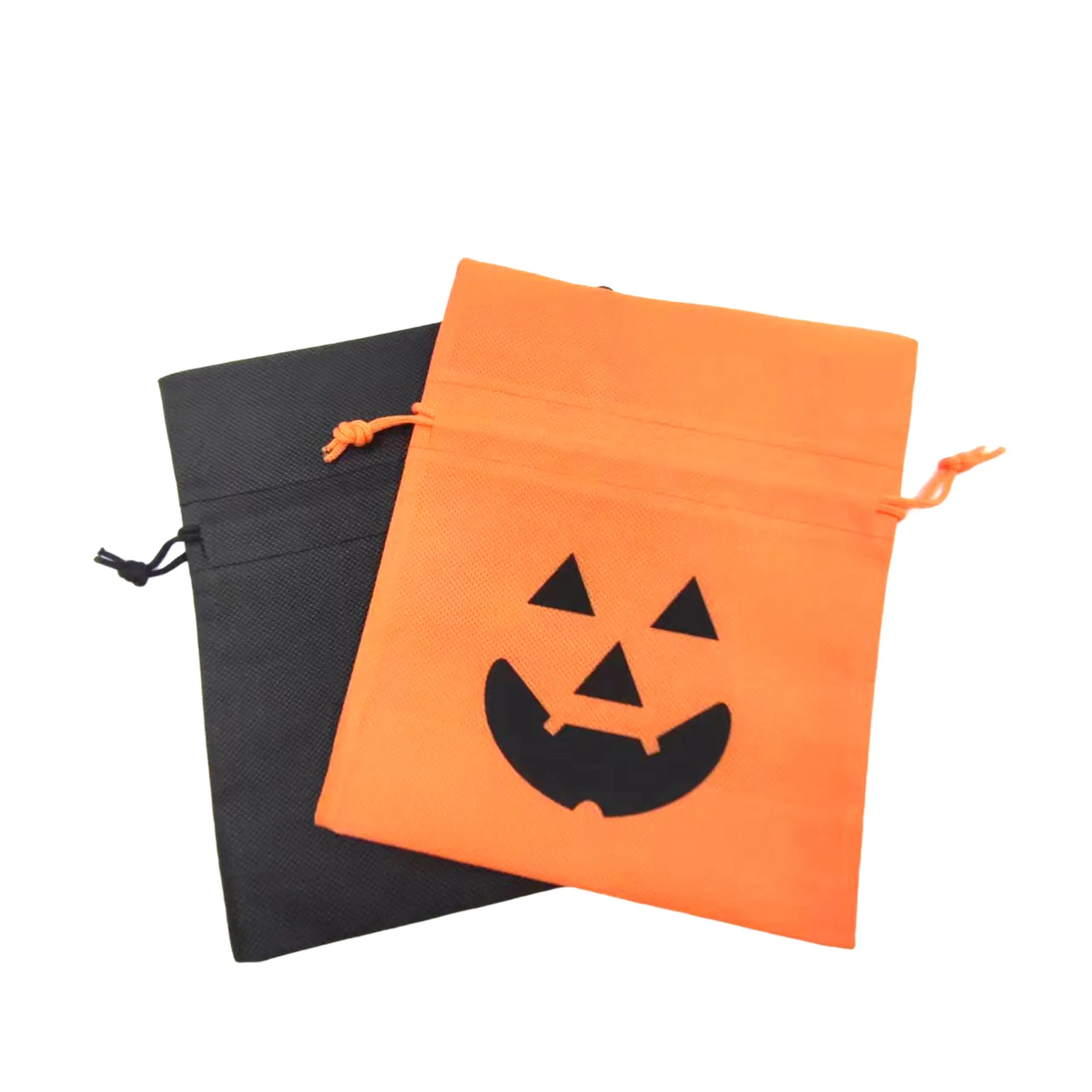 Halloween Pumpkin Drawstring Candy Snack Bag 3