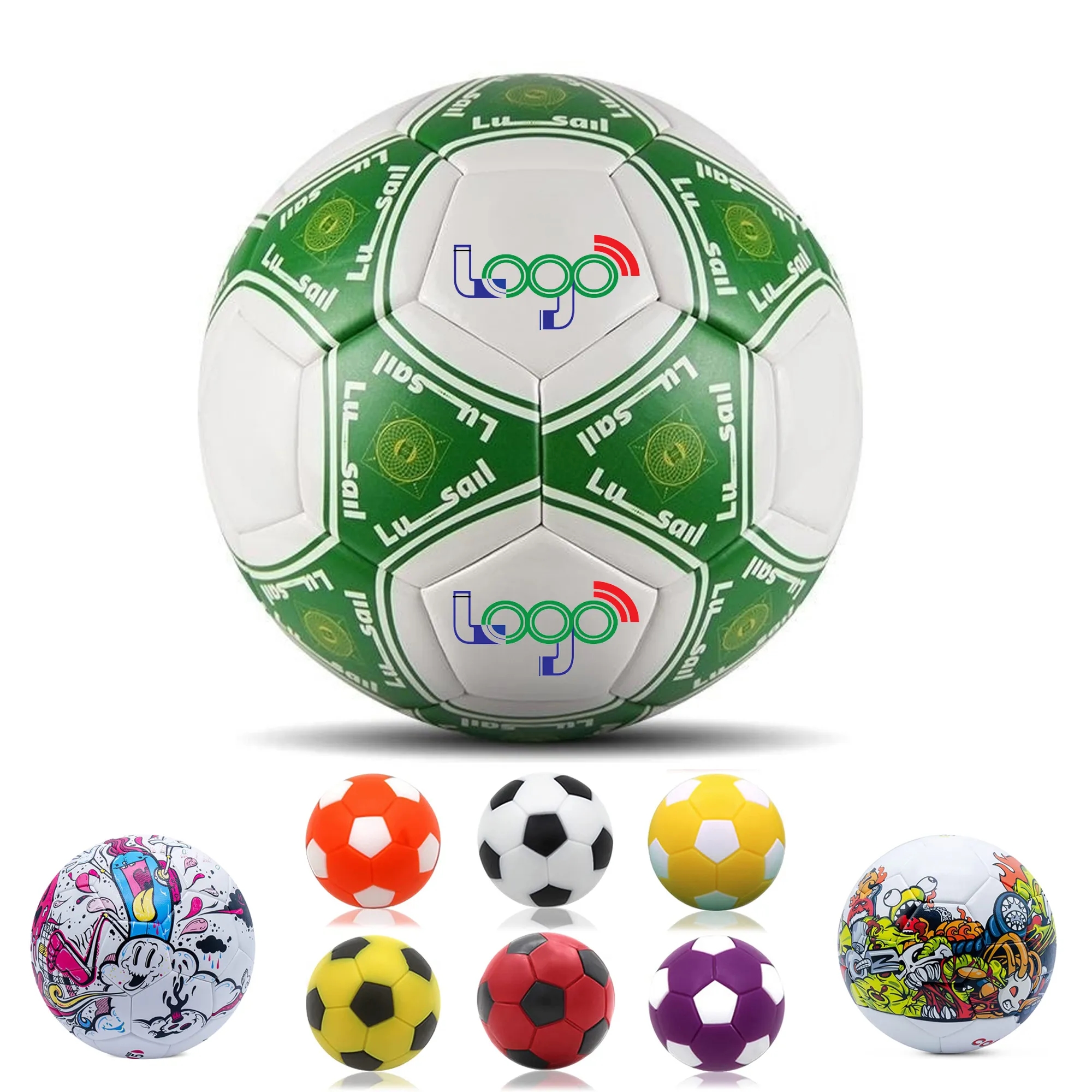 MOQ 20 PCS Full Color Soccer Balls Football Thermal Fit 3