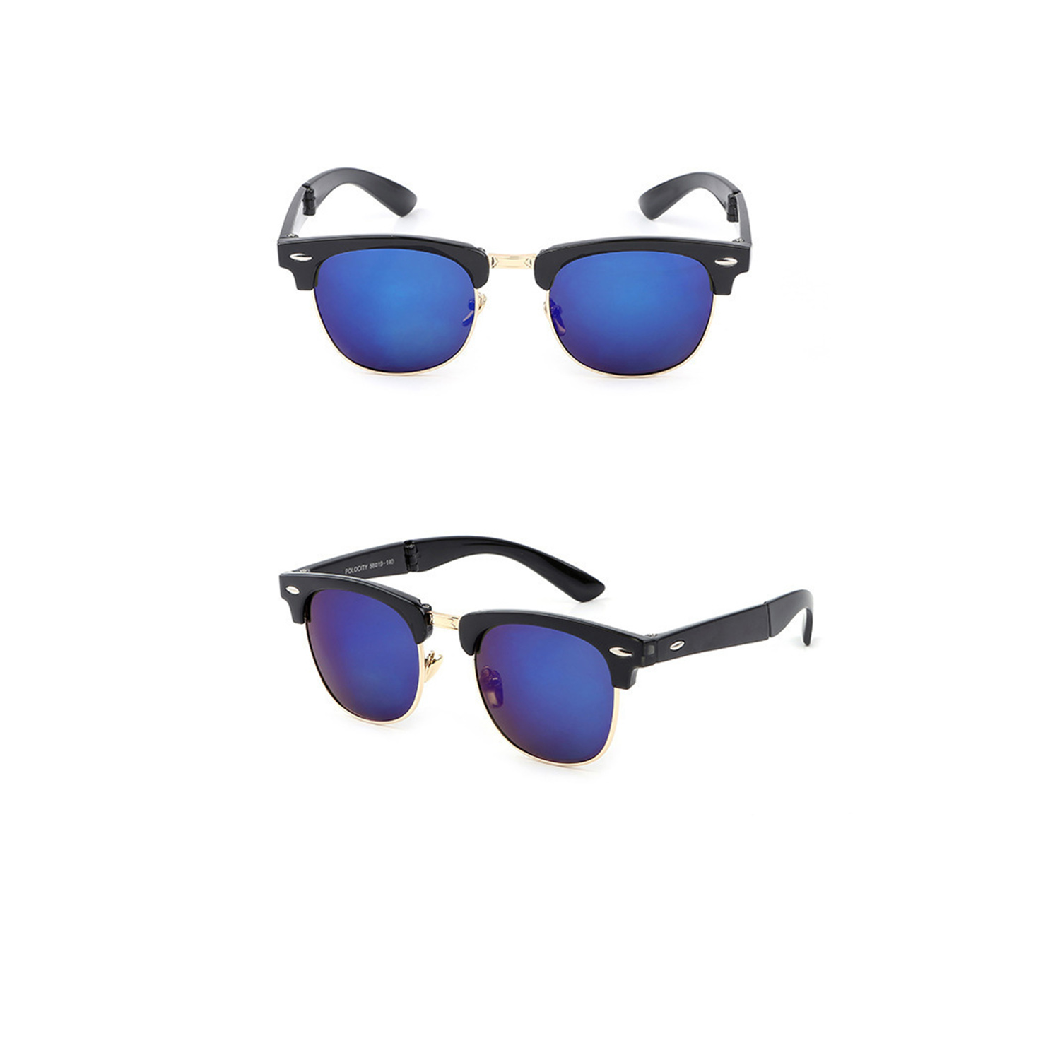 Polarized Folding Half Frame UV Protection Sunglasses 5