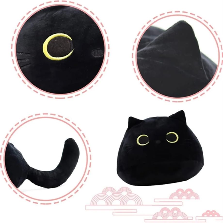 Soft Black Cat Plush Toy 3