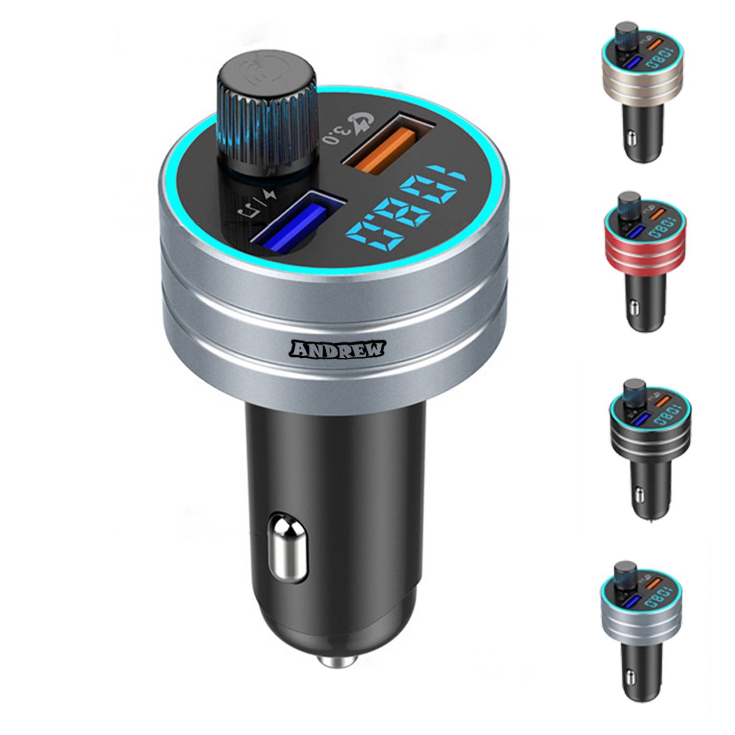2 In 1 USB Bluetooch Smart Car Adaptor 7