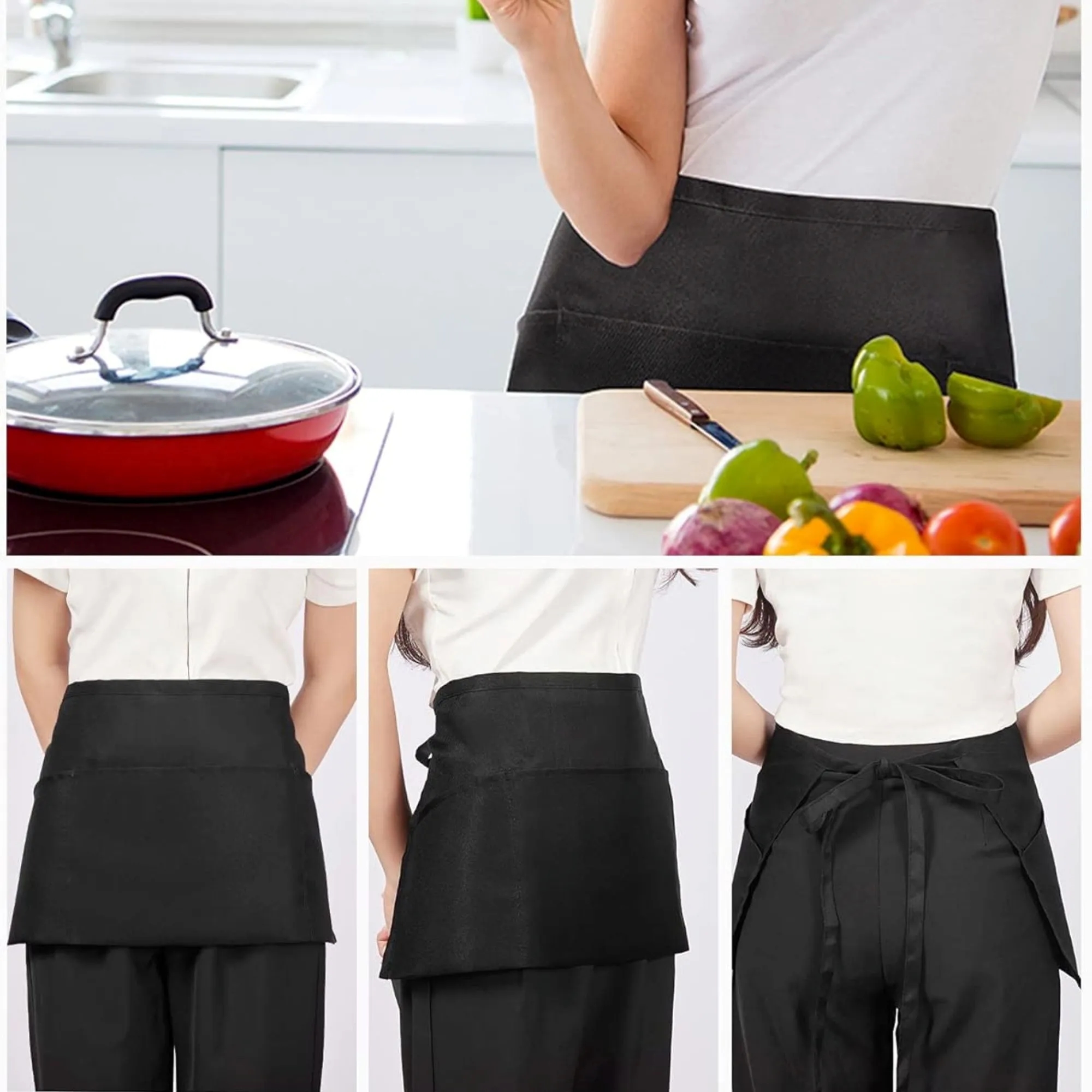 Multi Pocket Waterproof And Oil Resistant Waiter Apron 3
