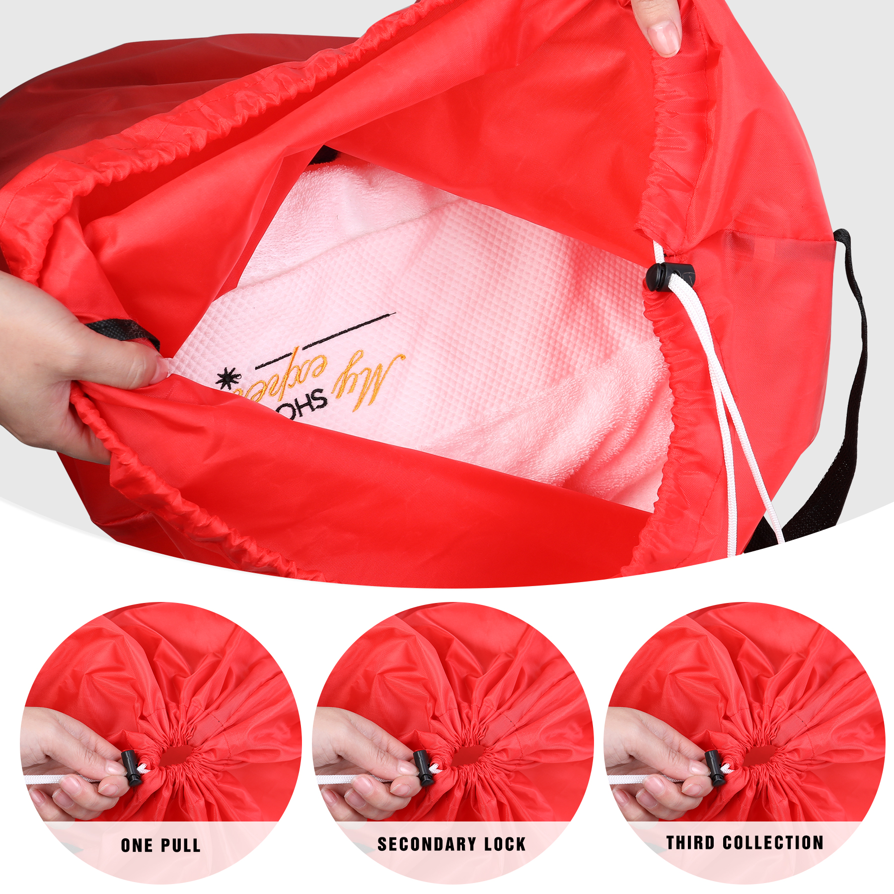Drawstring Laundry Bag with Shoulder Strap 8