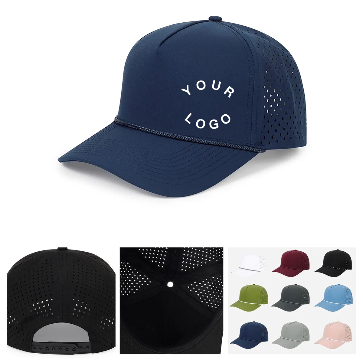 Comfortable Cotton Cap With Curved Front Brim 11