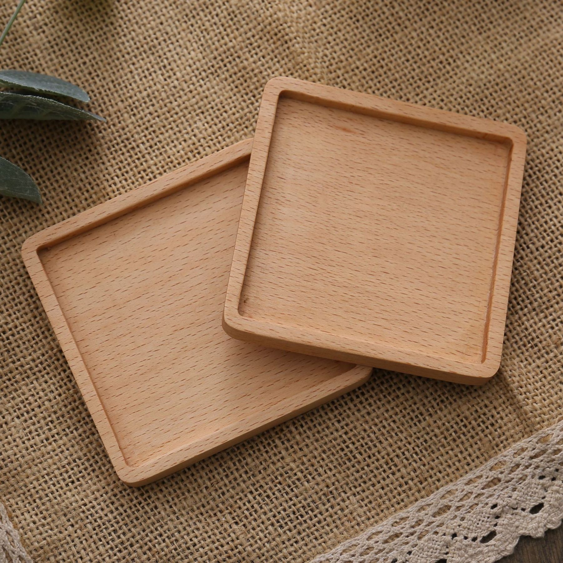 Natural Beech Wood Coaster 2