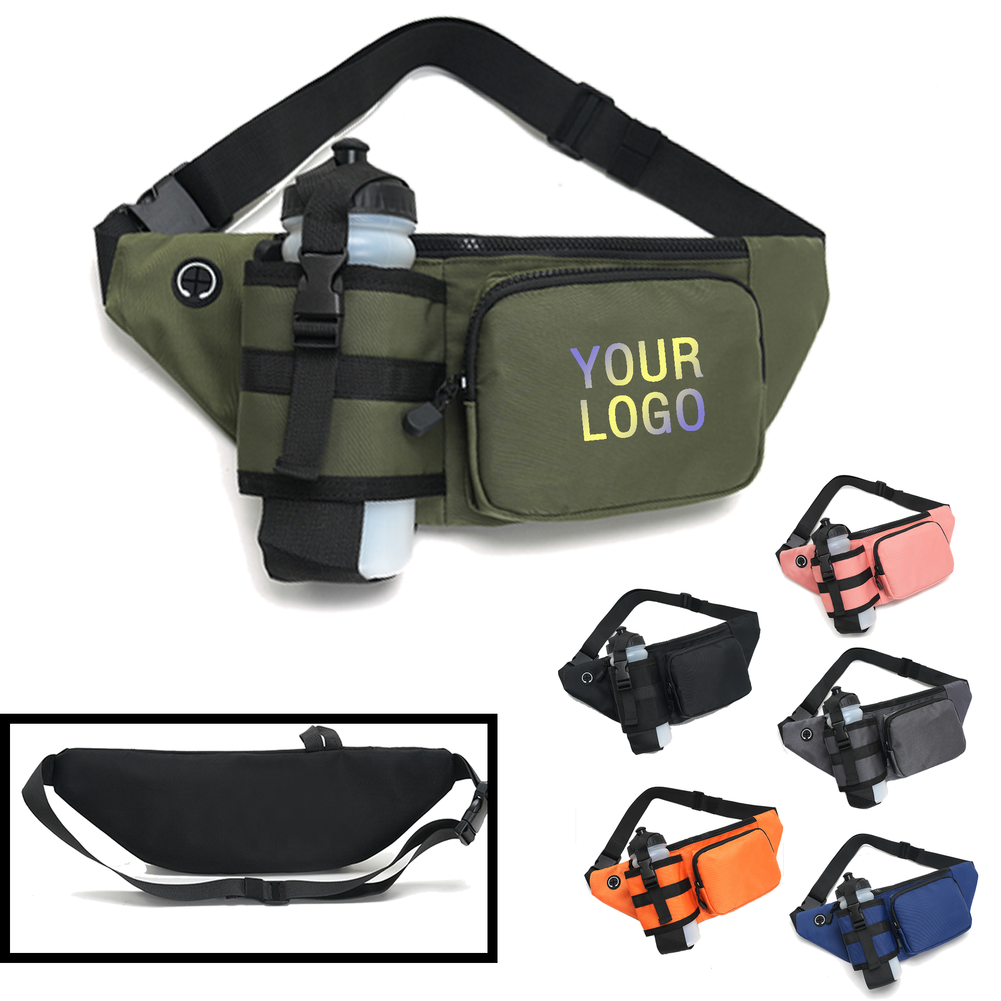 MOQ 20 PCS Waterproof Polyester Fitness Waist Bag 2