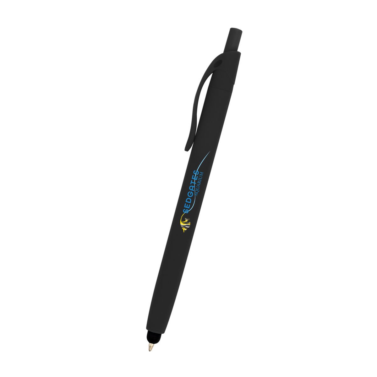 Zinnia Rubberized Pen With Stylus 10