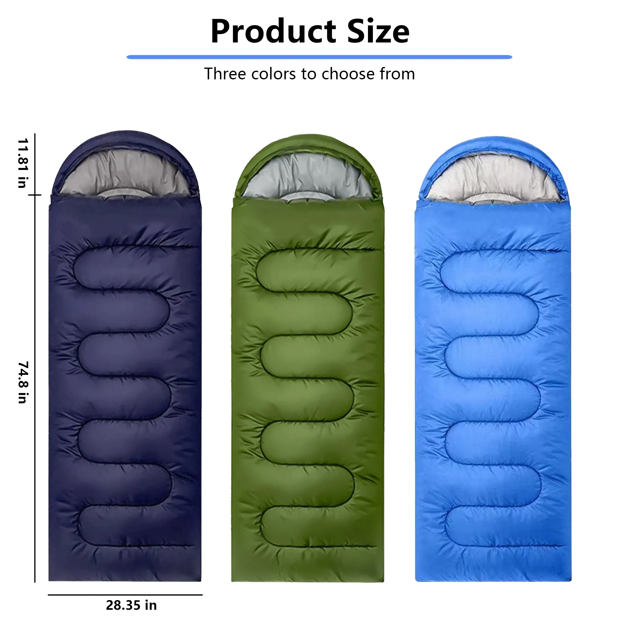Winter Portable Sleeping Bag For Adults Machine Washable 3