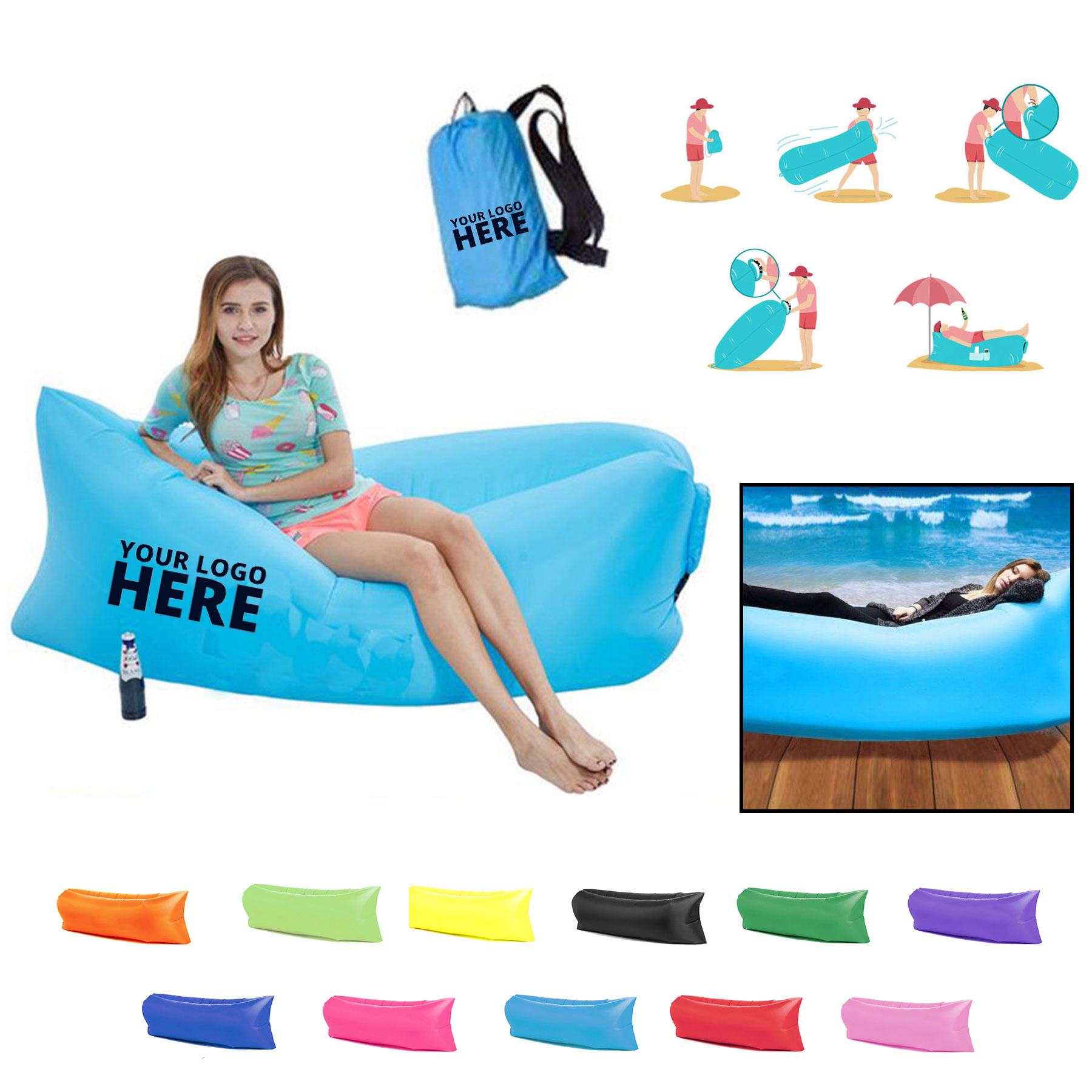 Inflatable Lounger Air Chair Sofa 2