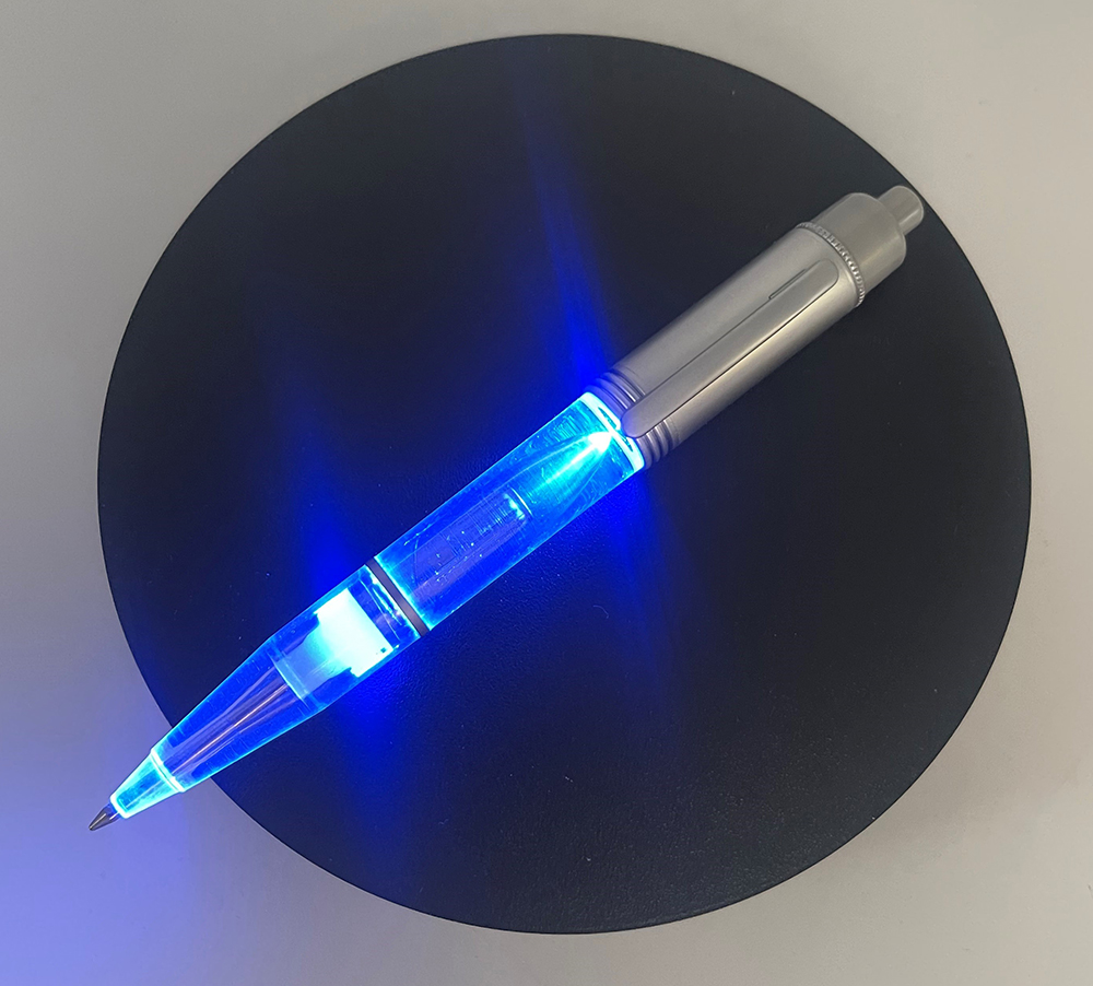 Plunge Action LED Light Up Ballpoint Pen 2