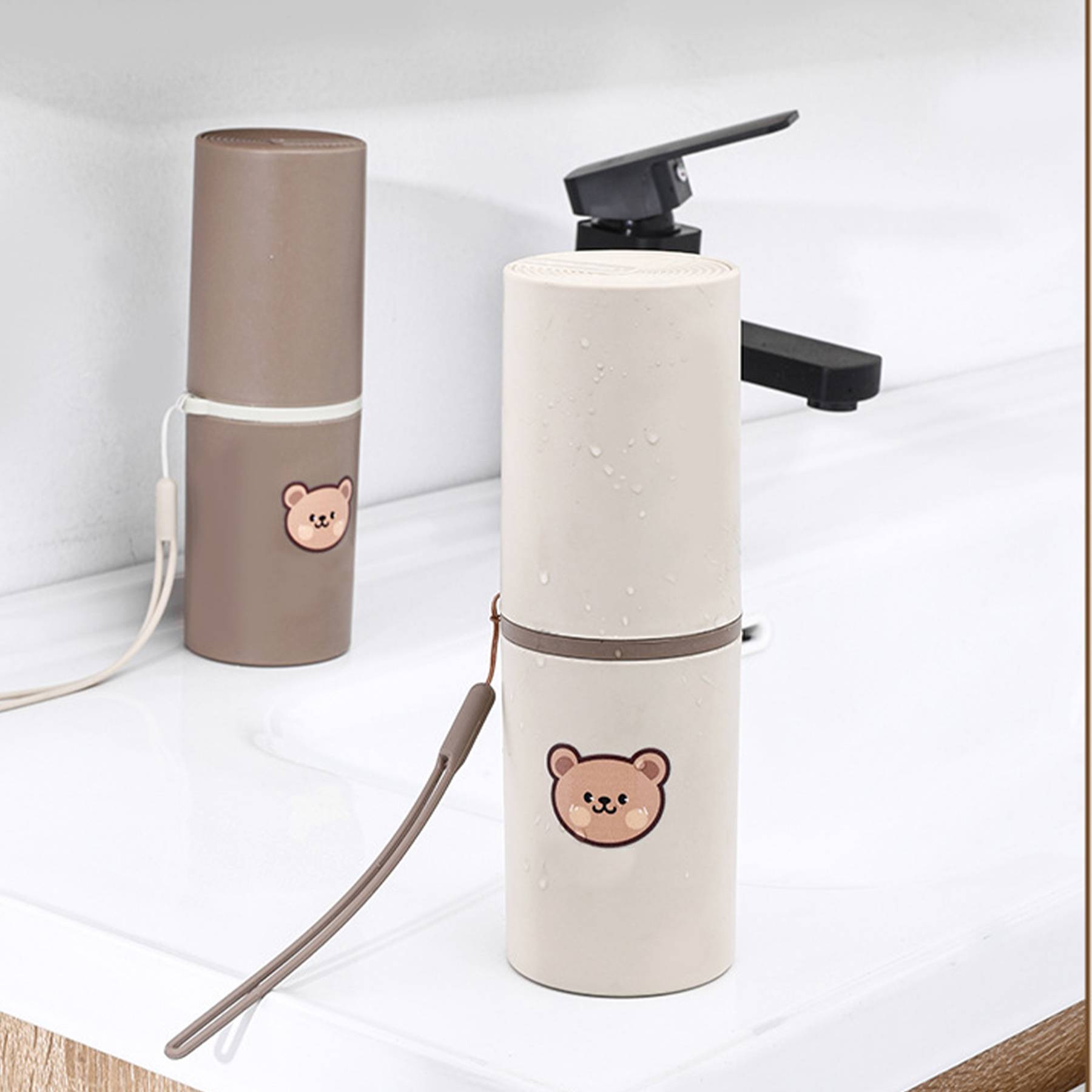 Plastic Portable toothbrush Storage Bottle 4