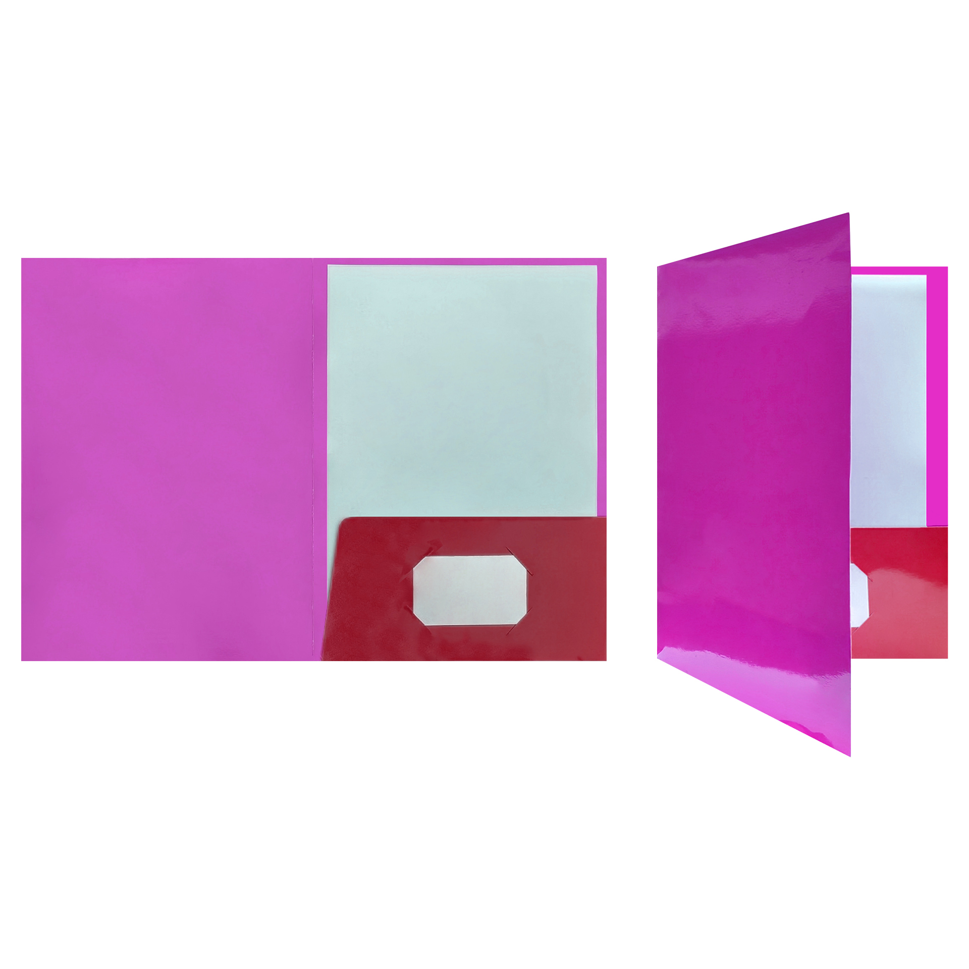 250gsm White Paper Card Folder With UV Gloss For A4 Paper 1