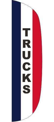 "TRUCKS" 3' x 12' Message Flutter Flag 1