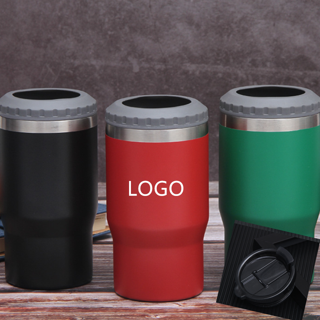 Stainless Steel Car Cup With Double Lid 1