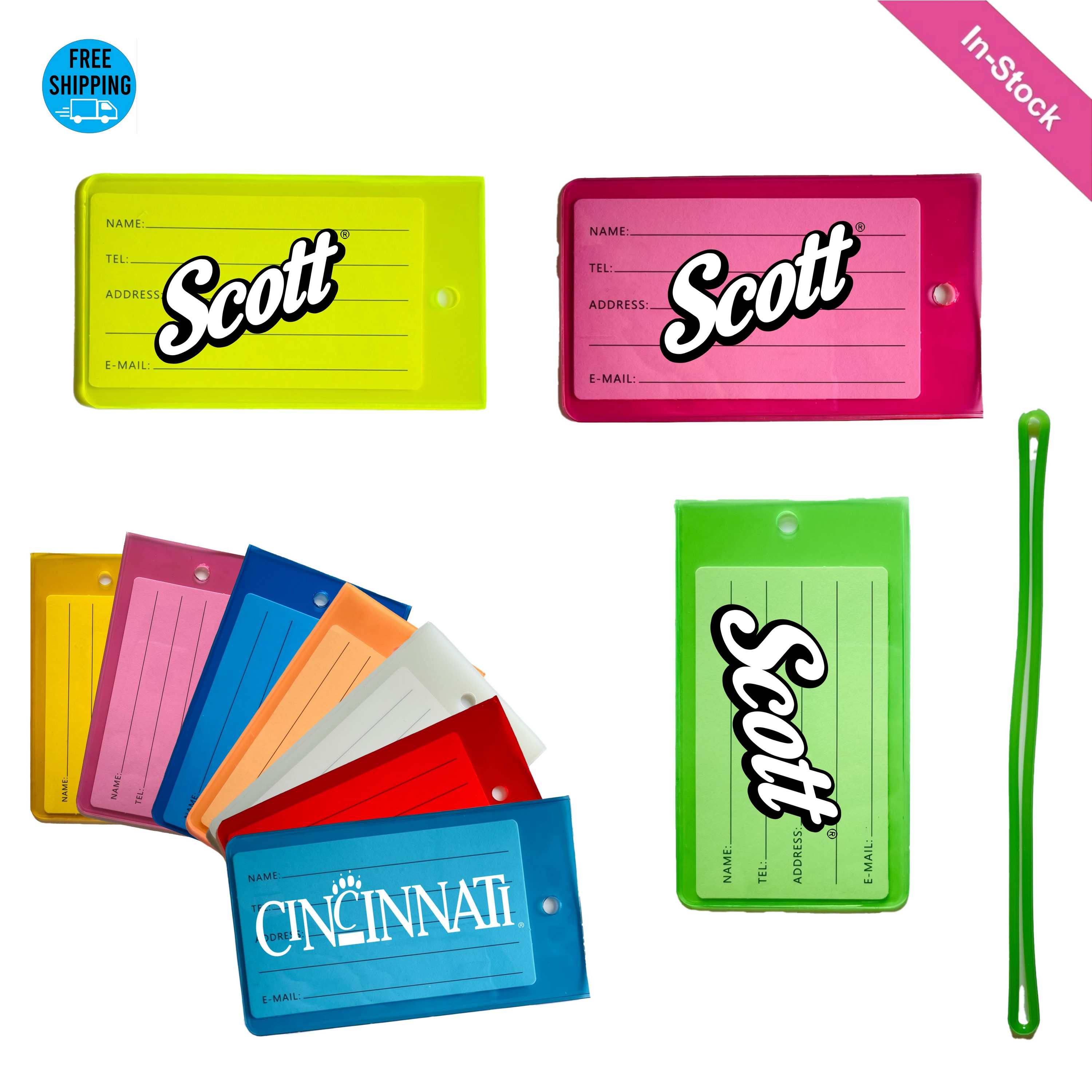 Clear PVC Luggage ID Tags 2
