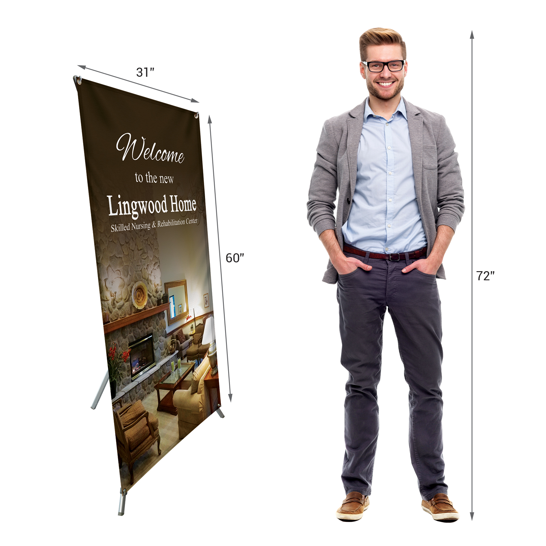 60" x 31" X-Banner Kit 12