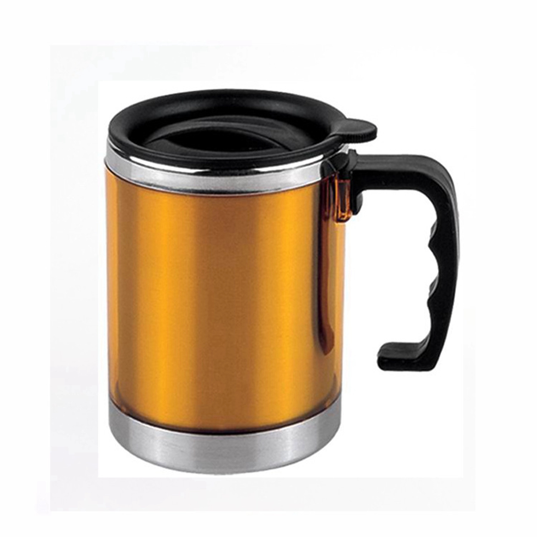 15 Oz. Plastic Shell Double Wall Coffee Travel Mug With Lid 6