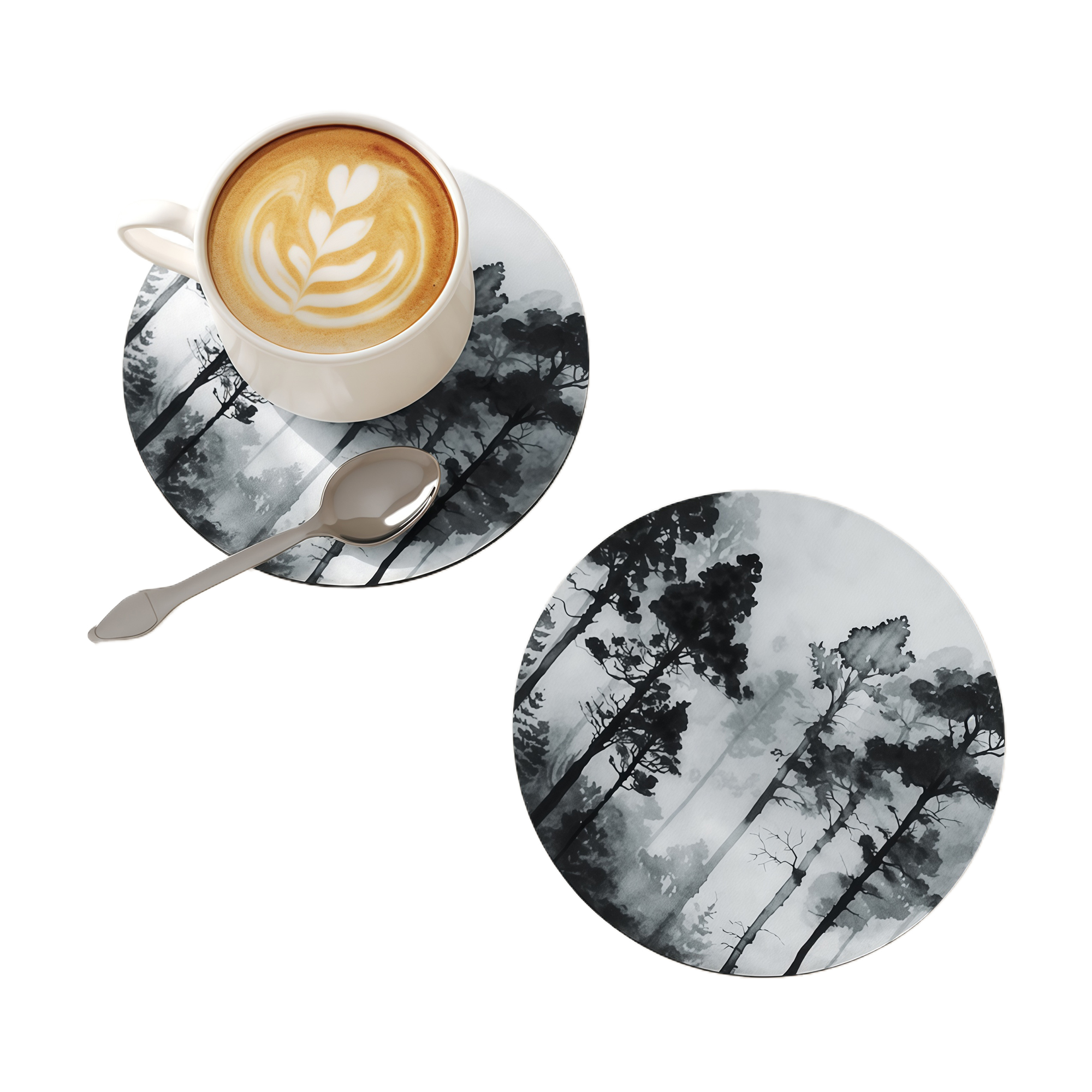 Absorbent Coaster Set - Non-Slip Heat Resistant Cup Mats for Coffee 5