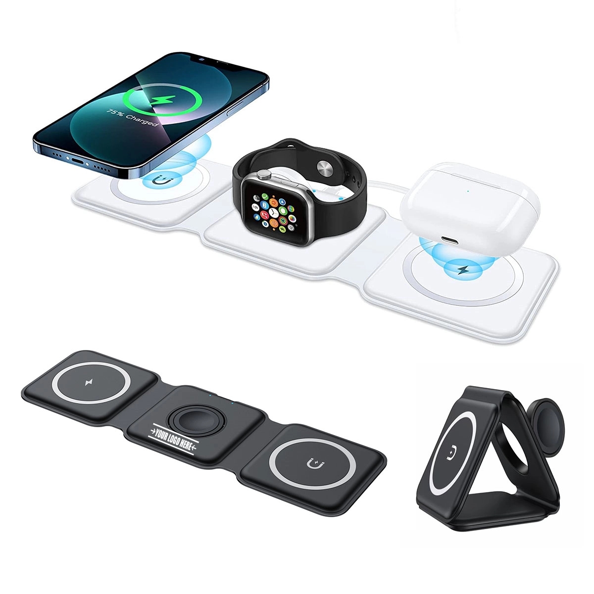 3 In 1 Magnetic Foldable Wireless Charger Station 2