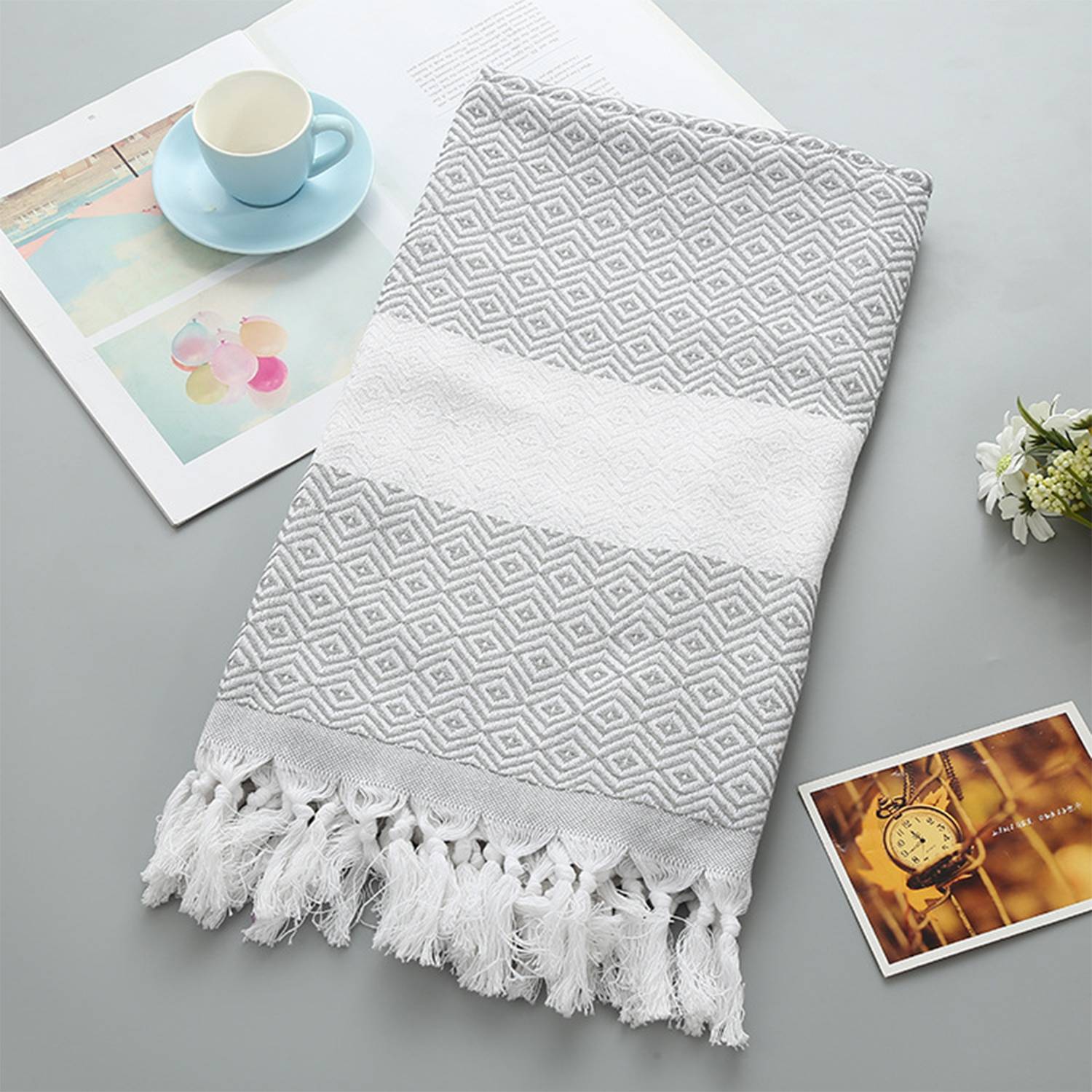 Travel Turkish Cotton Beach Towel Oversized Bath Blanket 7