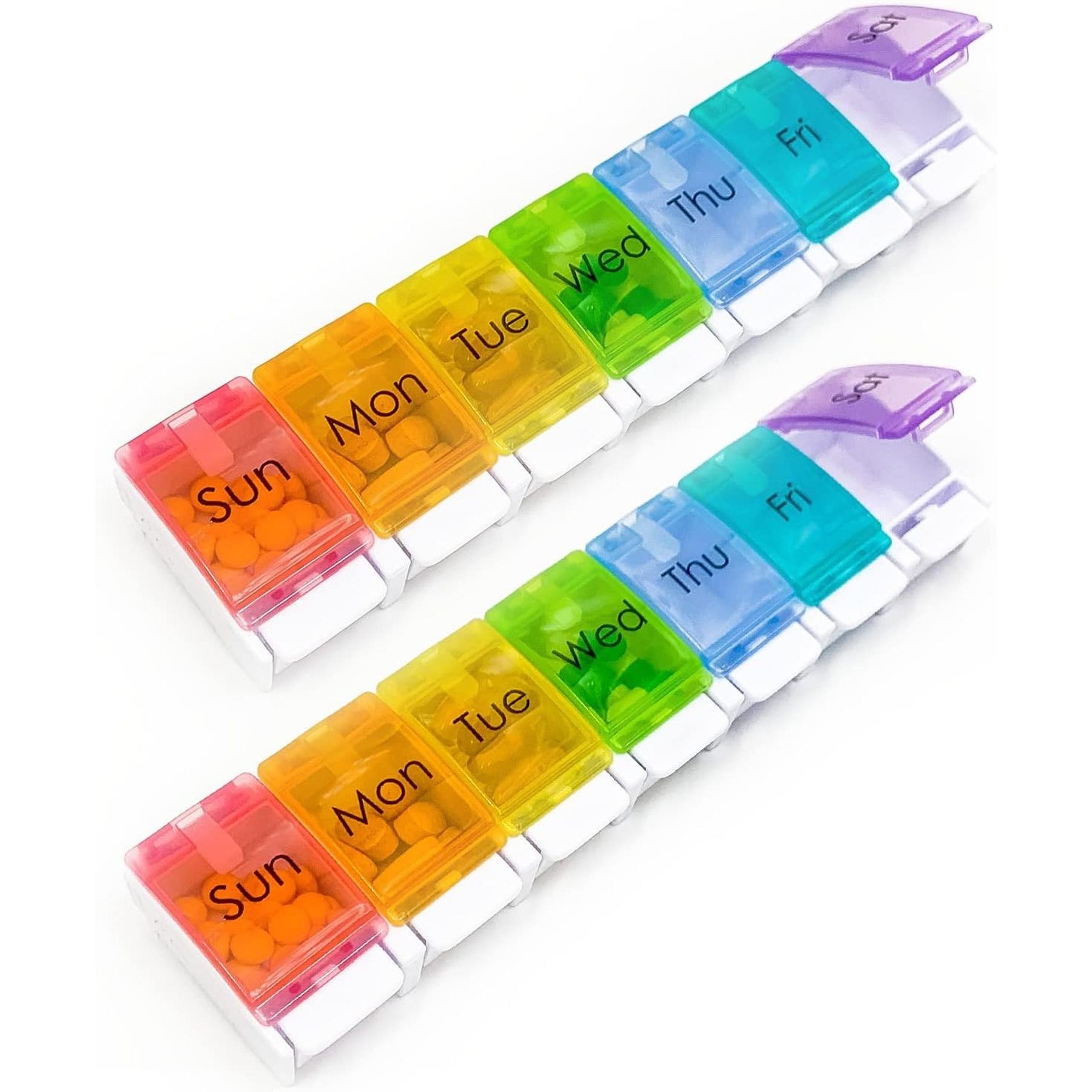 Weekly Pill Organizer Bpa Free Travel 7 Days Pill Box Case 7