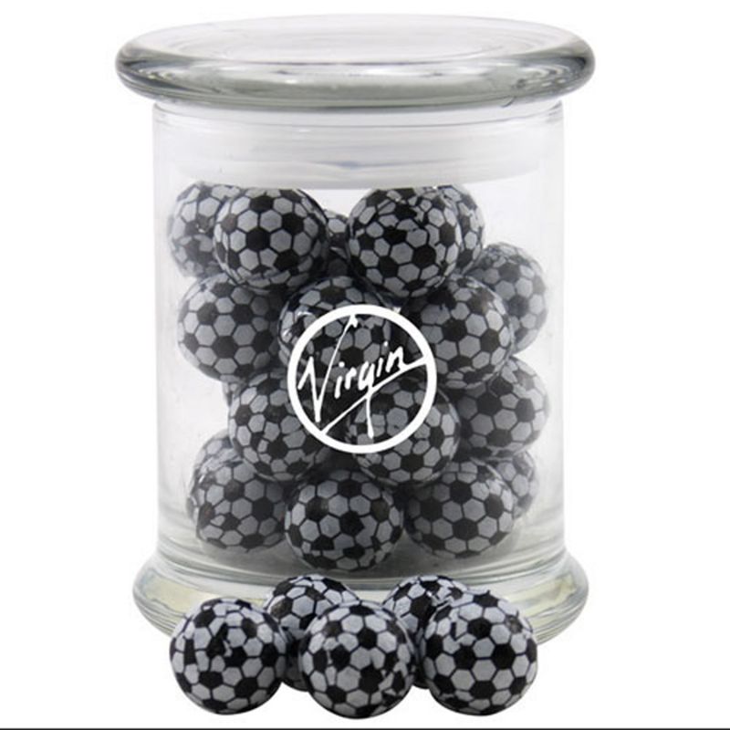 Jar with Chocolate Soccer Balls 1