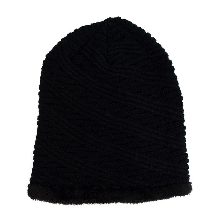 Adult Winter Beanie Hats - Black Pattern 2