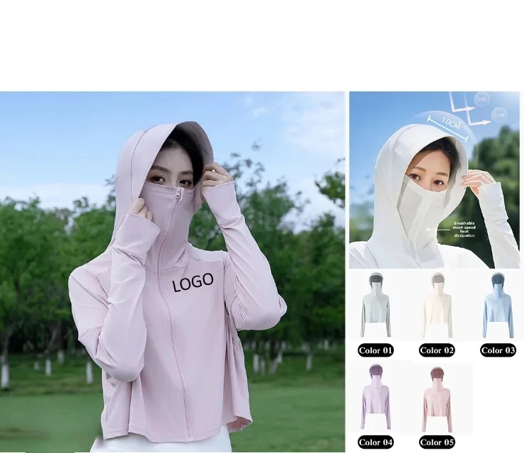 UPF50 Ice Silk Sun Hoodie Wholesale 6