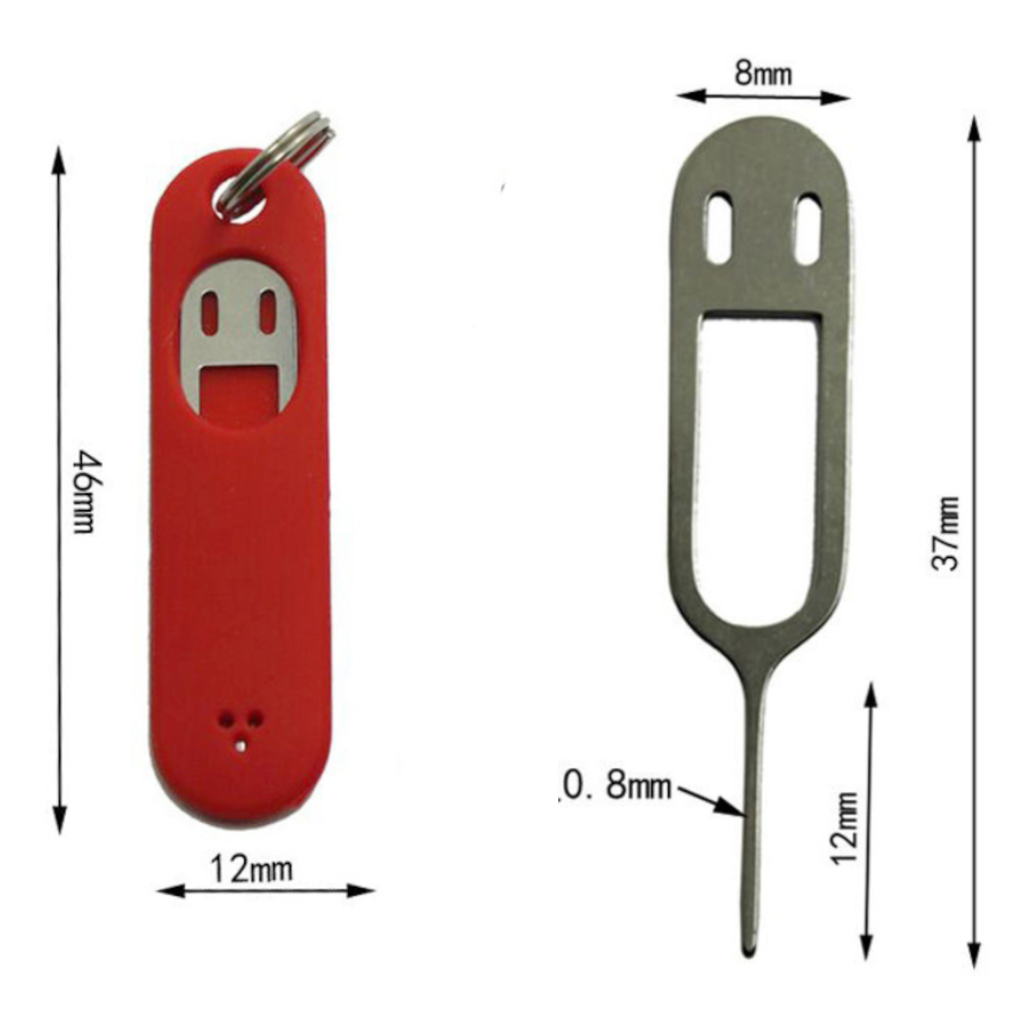 Silicone Case With SIM Ejector Pin Keychain 2