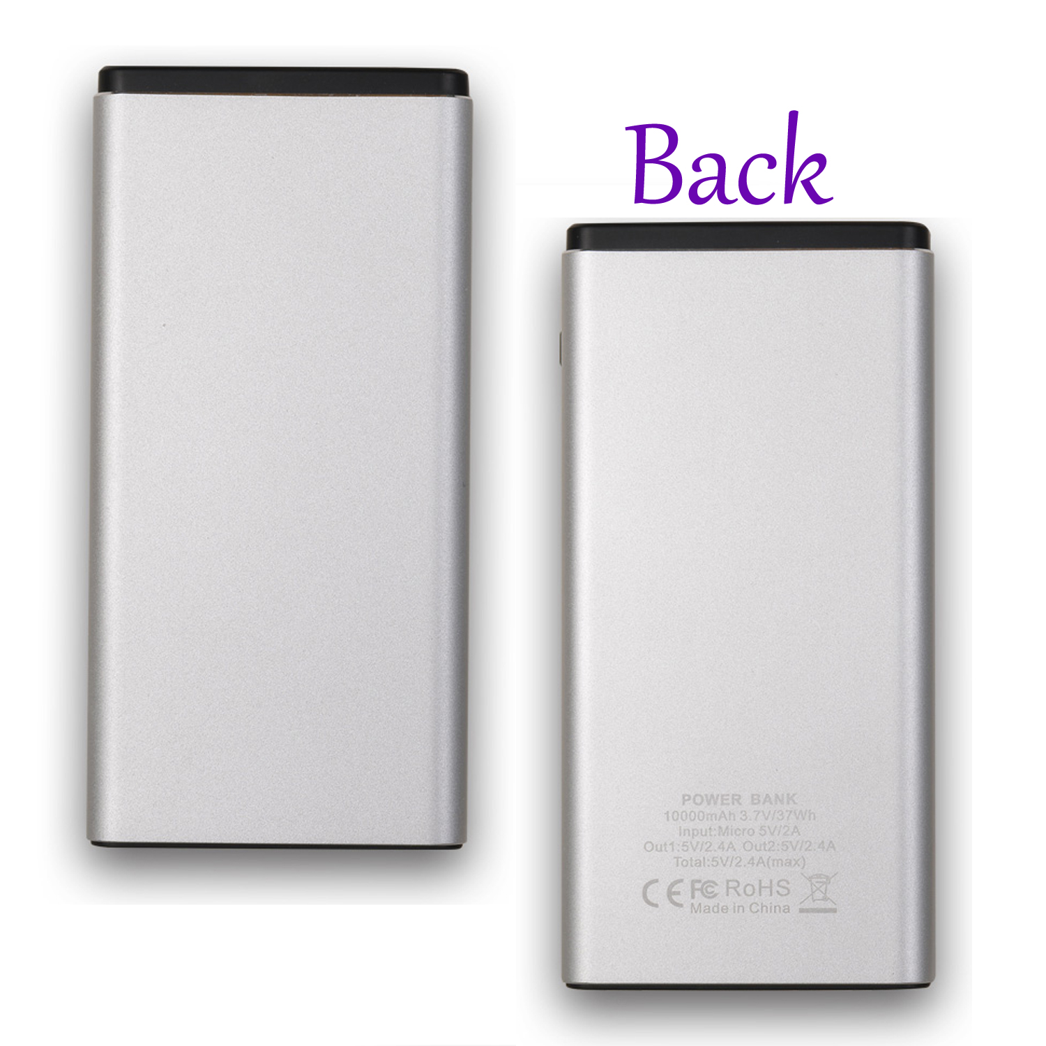 Aluminum High Capacity 10,000 mAh Power Bank 2