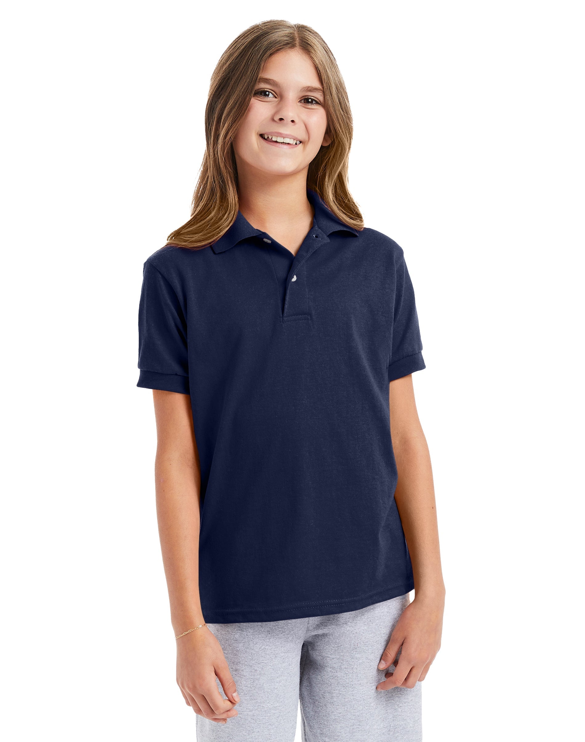 Hanes EcoSmart Jersey Polo Shirt 3