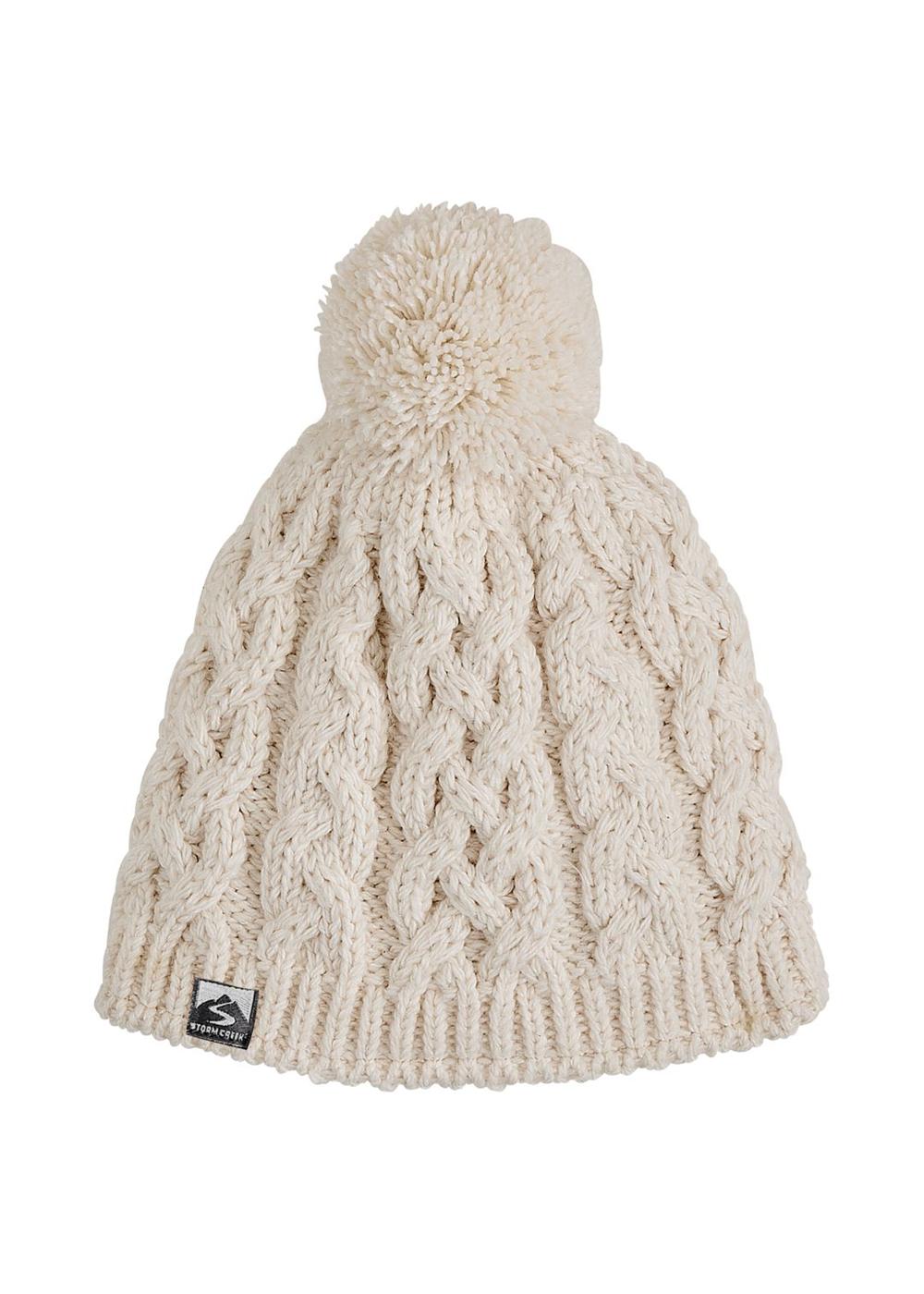 Storm Creek Women's Freeze Baby Fleece-Lined Cable Knit Pom Hat 4