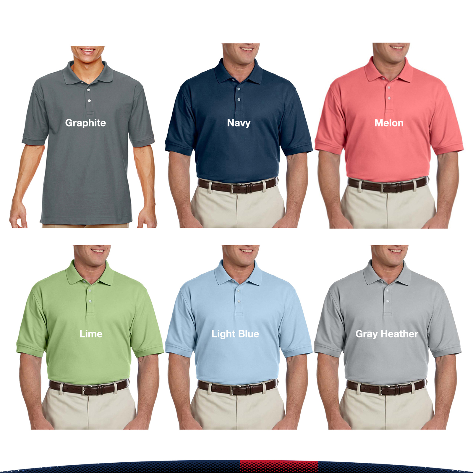 Devon & Jones® Men's Cotton Polo Shirts 3