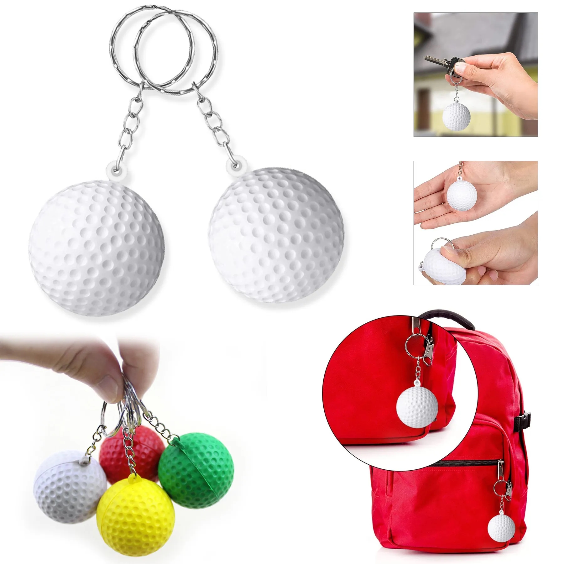 Golf Ball Stress Reliever Key Chain 2