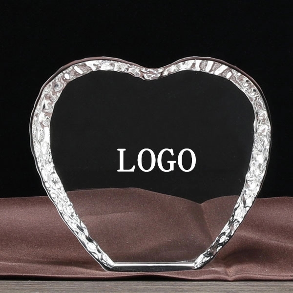Heart shaped Iceberg Crystal Trophy 2