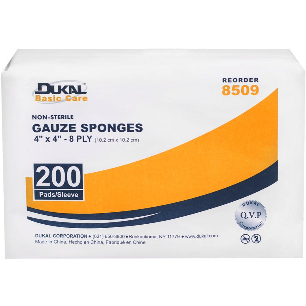 Gauze Sponges - 8 Ply 200 Count 4" x 4" 2