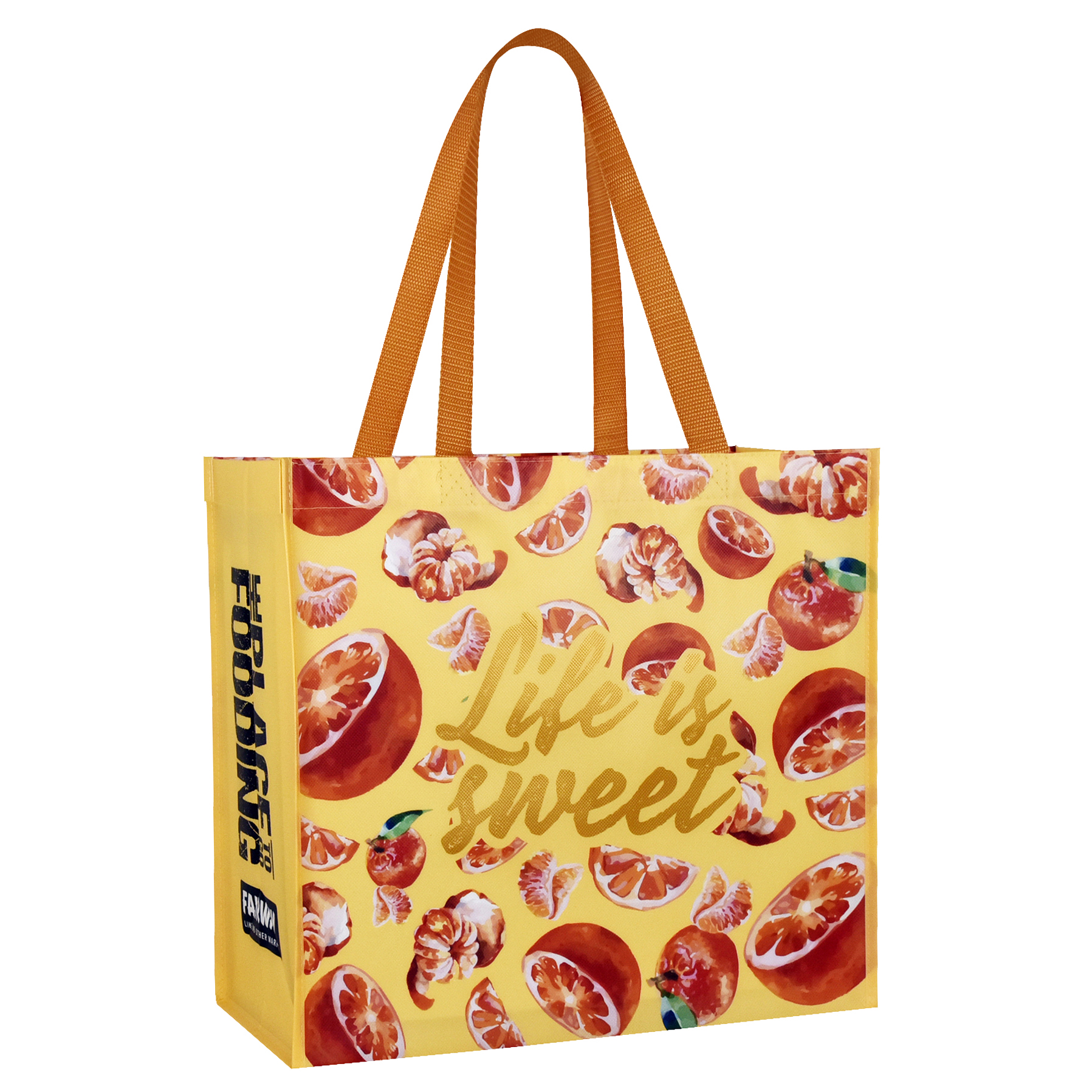 Custom Full-Color 135g Laminated Non-Woven Grocery Shopping Tote Bag 15.5"x14.5"x8" 2