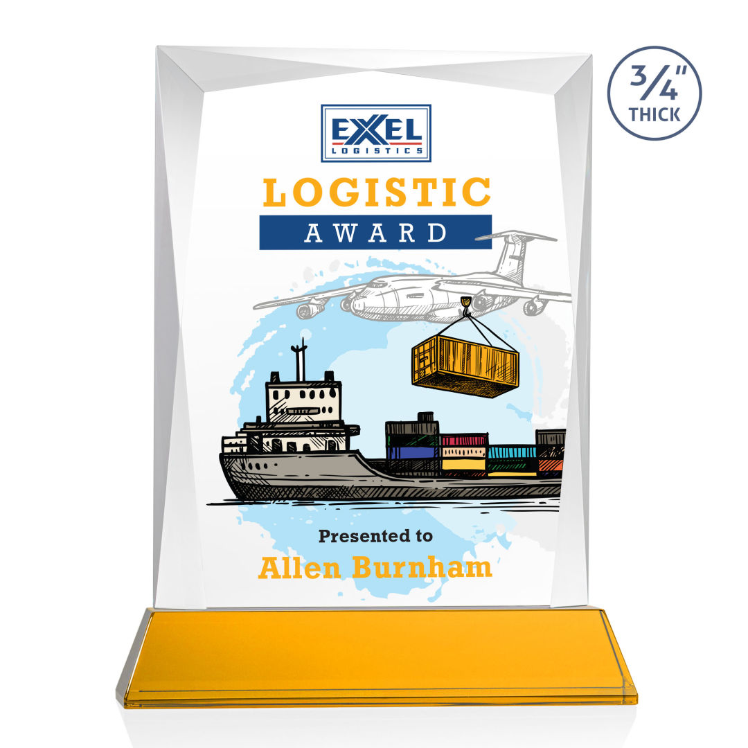 Messina VividPrint™ Award on Newhaven Base - Amber 4