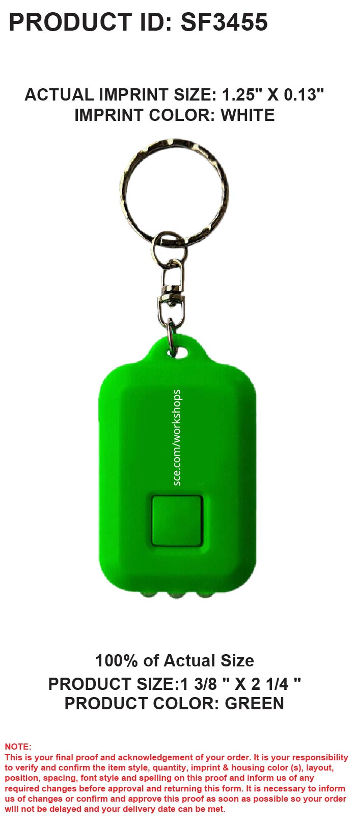 Solar LED Flashlight Keychain 3