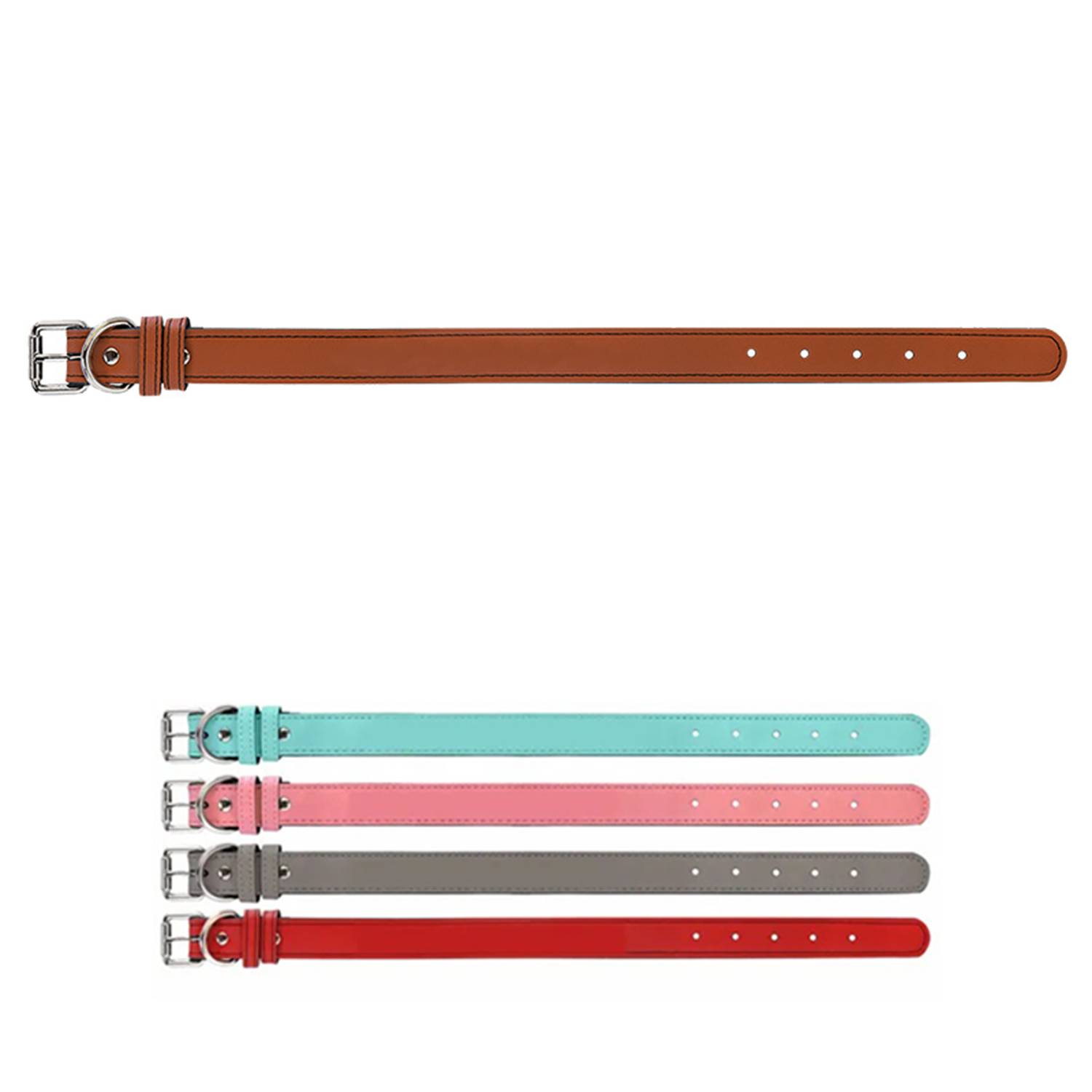 Adjustable PU Leather Pet Collar 13
