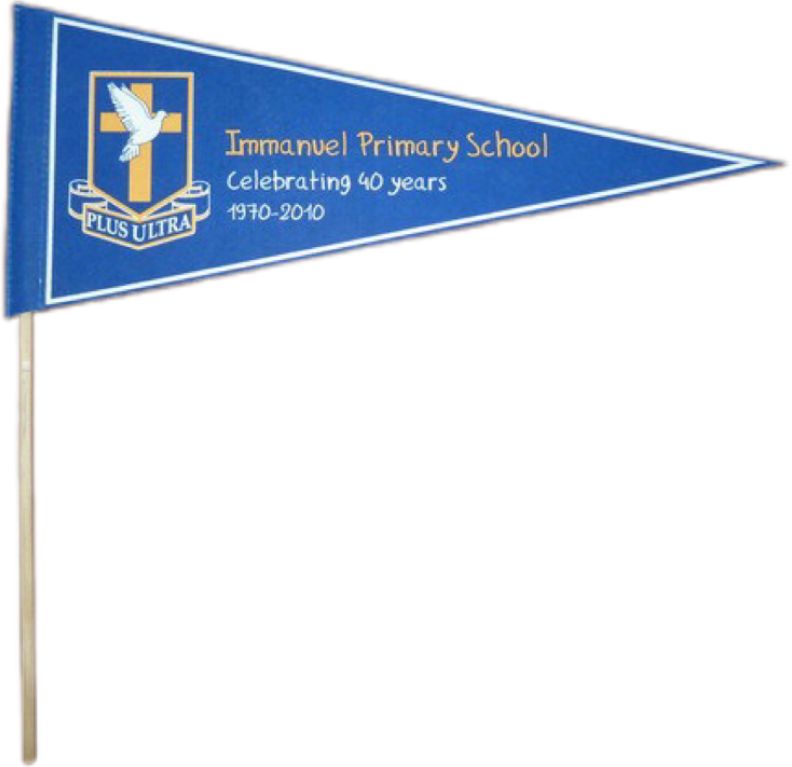 Felt Pennant with Wood Stick 1