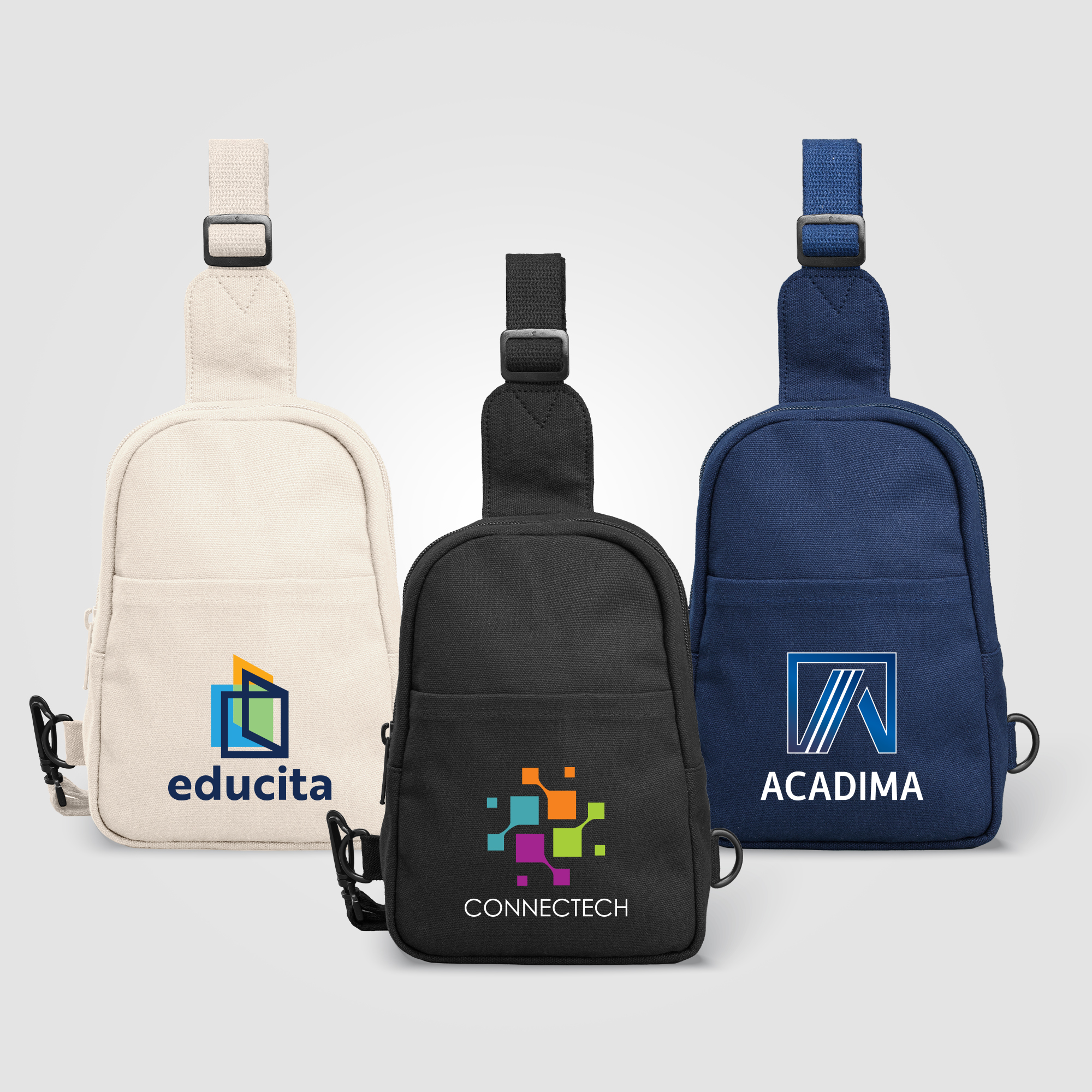 Canyon 12oz. Recycled Cotton Adjustable Strap Crossbody Bag - 1.5L 1