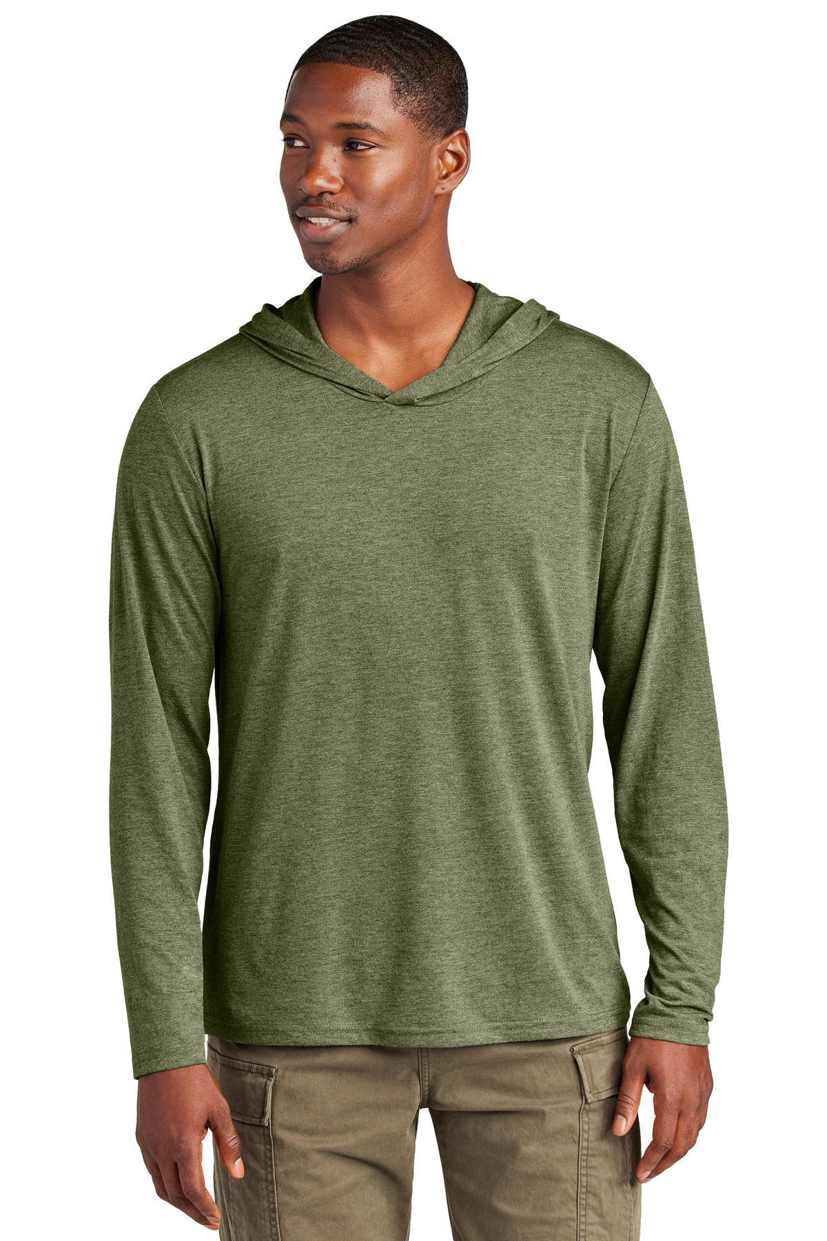 District Perfect Tri Long Sleeve Hoodie. DM139, custom hoodie or sweatshirt with logo imprint 31