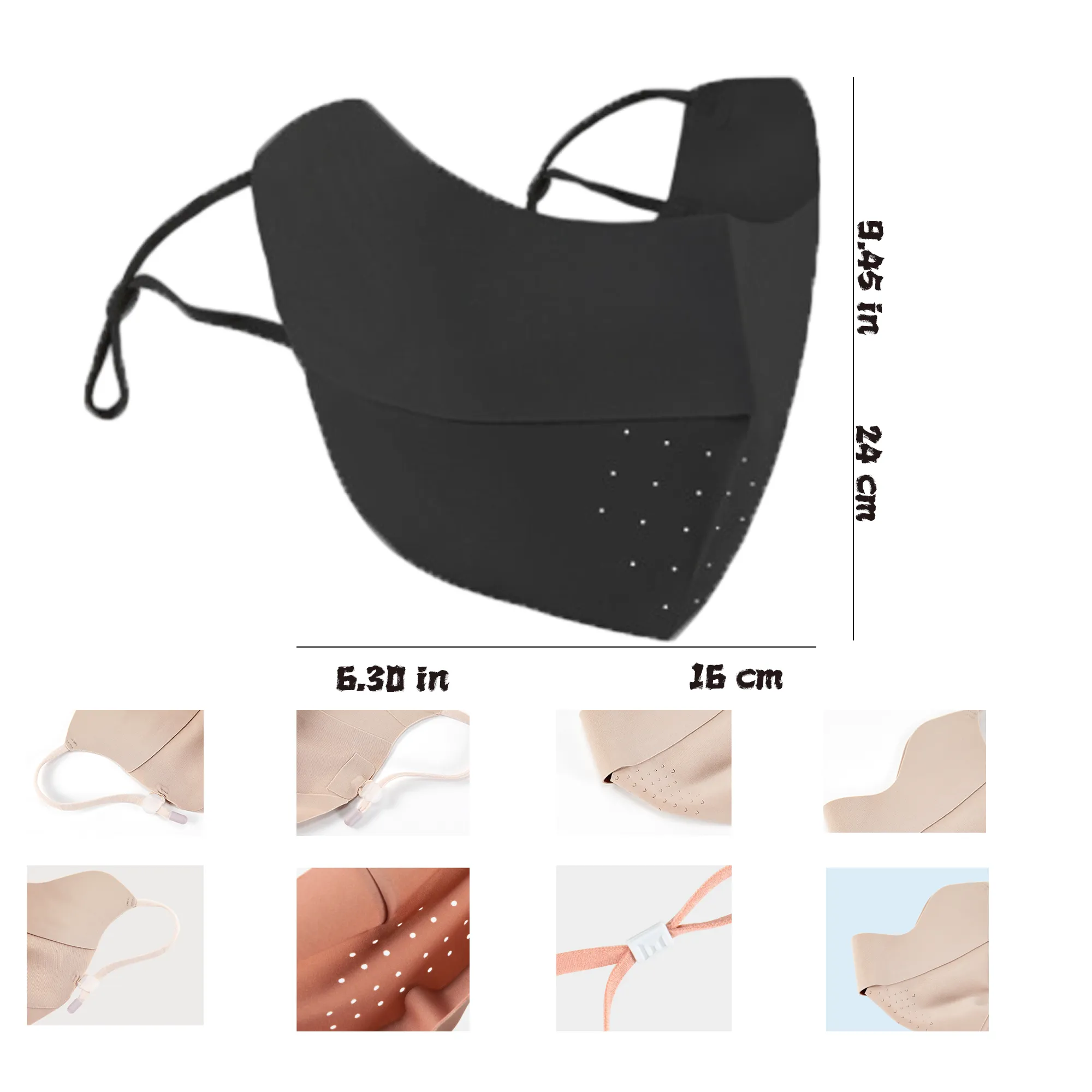 Ice Silk Breathable Sun Protection Face Mask 2